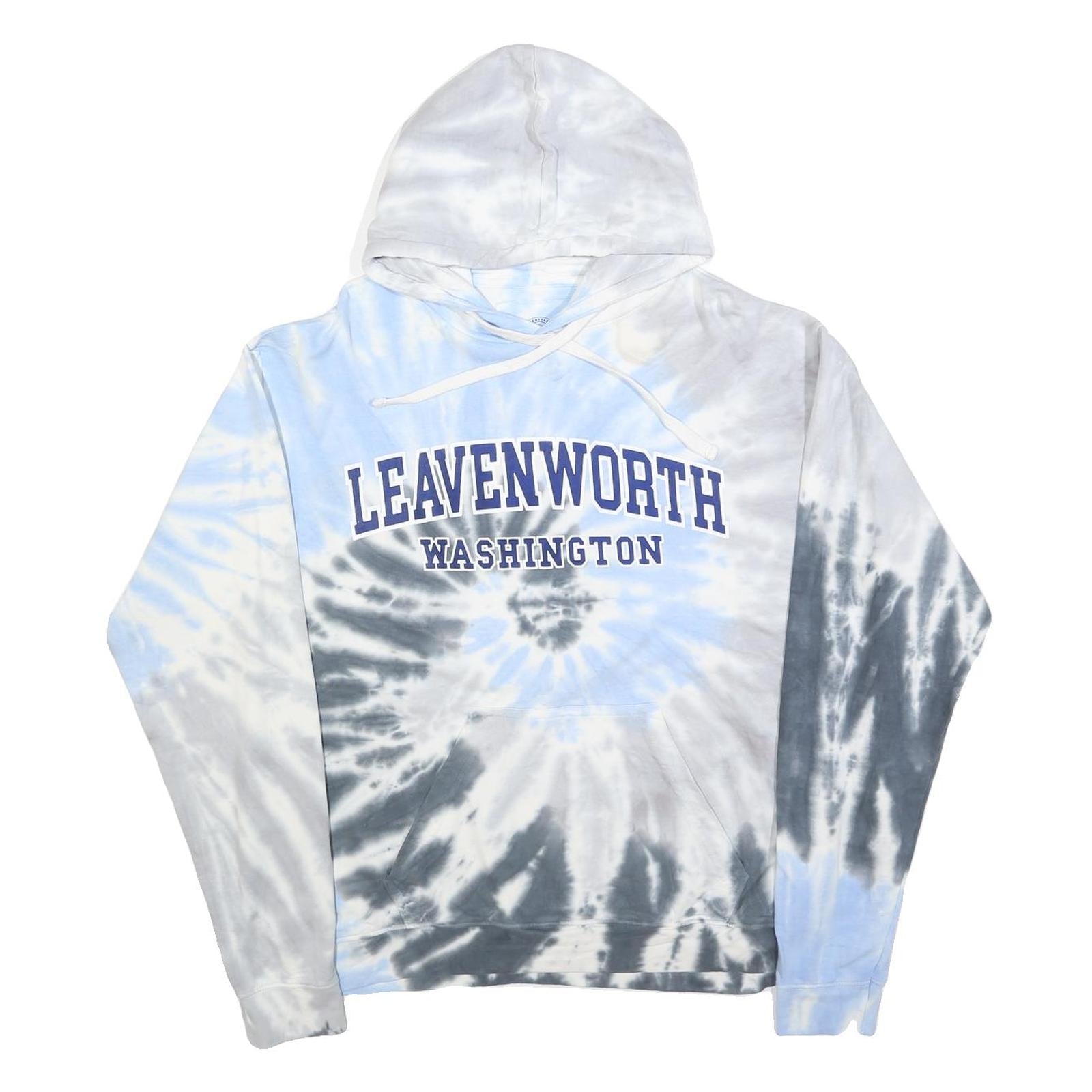 SEATTLE SHIRT CLOTHING Mens Blue & Grey Tie-Dye Hoodie S Leavenworth Washington Refurbished - N/A refurbished available on Cerqular