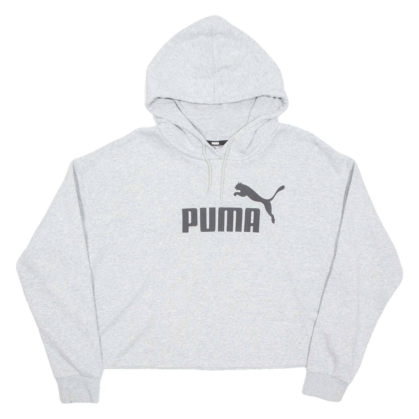 PUMA Cropped Womens Grey Hoodie M Refurbished - N/A refurbished available on Cerqular