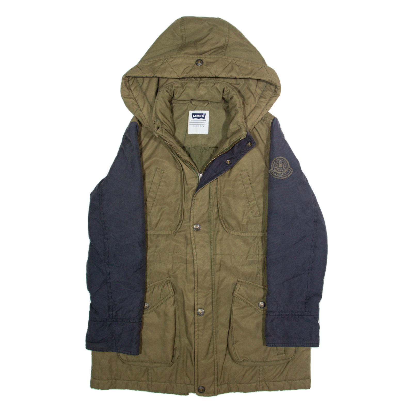 LEVI'S Womens Jacket Green Hooded M Refurbished - N/A refurbished available on Cerqular