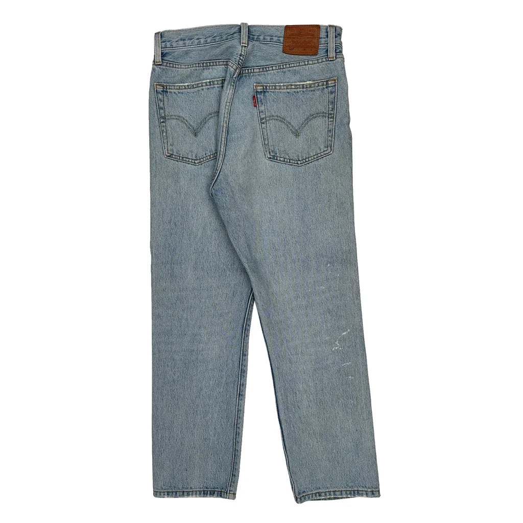501 Levis Jeans - 29W 30L Light Wash Cotton Refurbished - Thrifted (note: this is a term often used to describe second- refurbished available on Cerqular