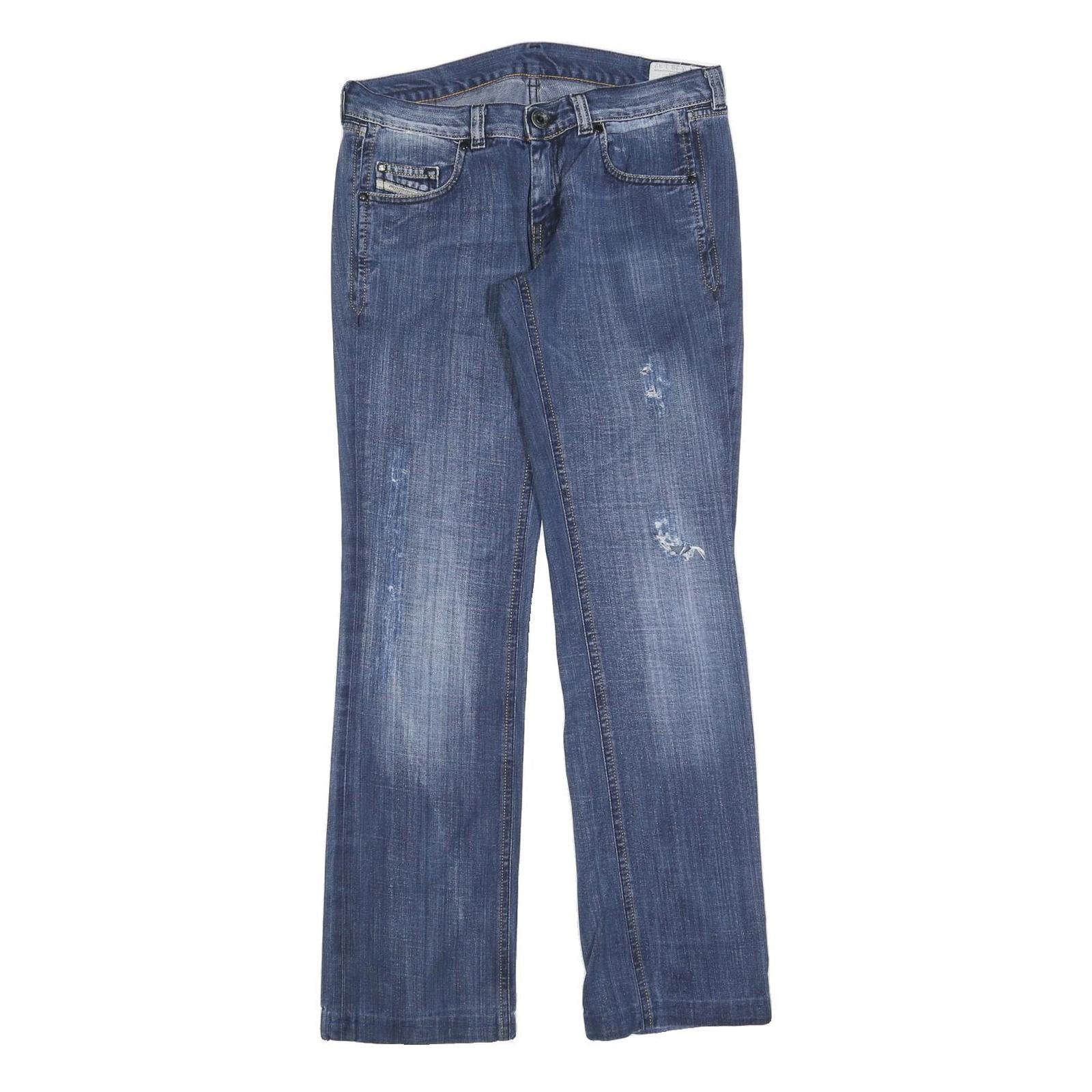 DIESEL Womens Regular Fit Blue Denim Jeans W28 L32 Faded Distressed Style Refurbished - N/A refurbished available on Cerqular