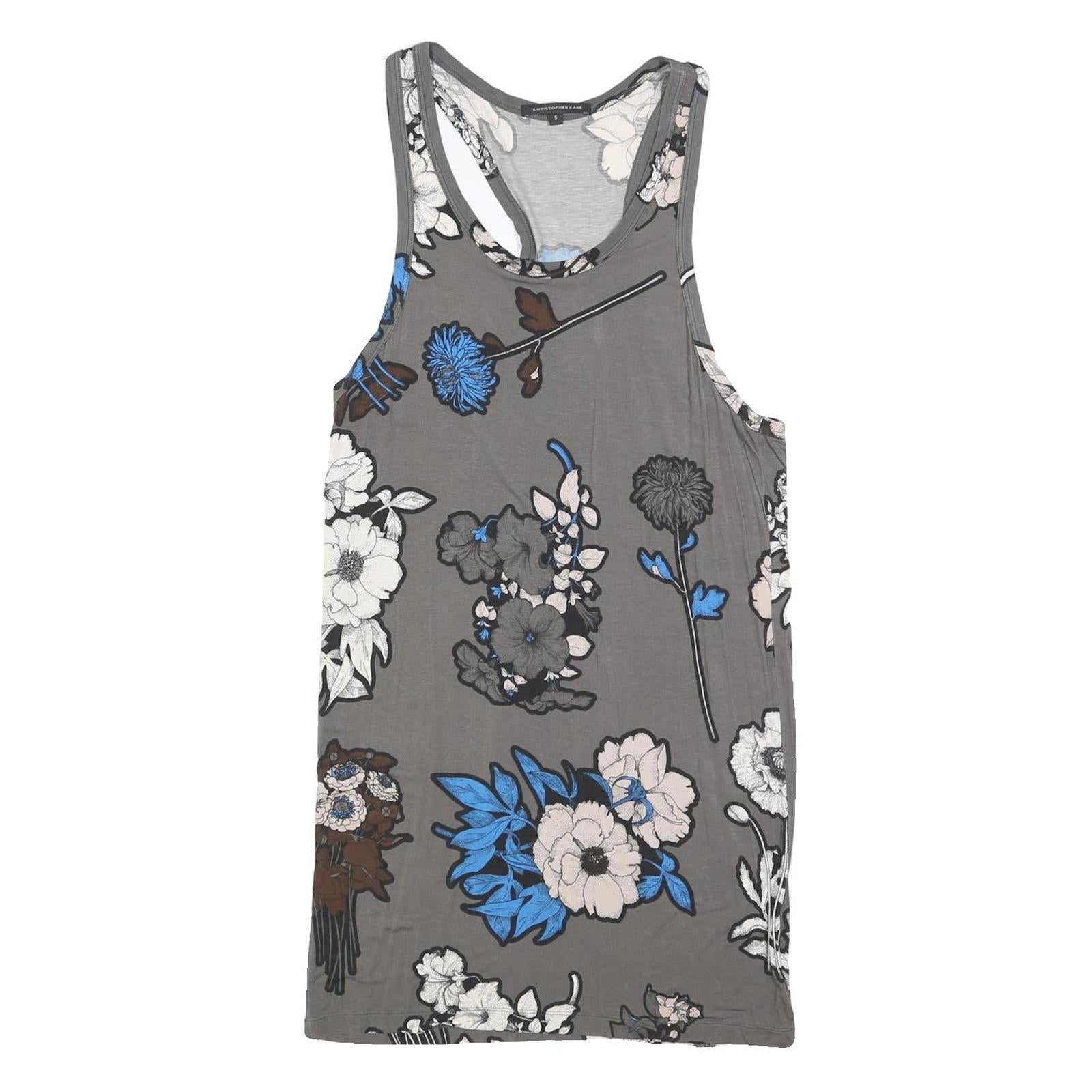Buy CHRISTOPHER KANE Womens Grey Blue Floral Sleeveless Day Cotton Blend Dress S Refurbished - $94.89 CHRISTOPHER KANE Womens Grey Blue Floral Sleeveless Day Cotton Blend Dress S Refurbished - N/A refurbished available on Cerqular