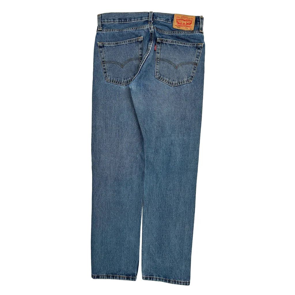 505 Levis Jeans - 32W 30L Blue Cotton Refurbished - Thrifted (note: this is a term often used to describe second- refurbished available on Cerqular