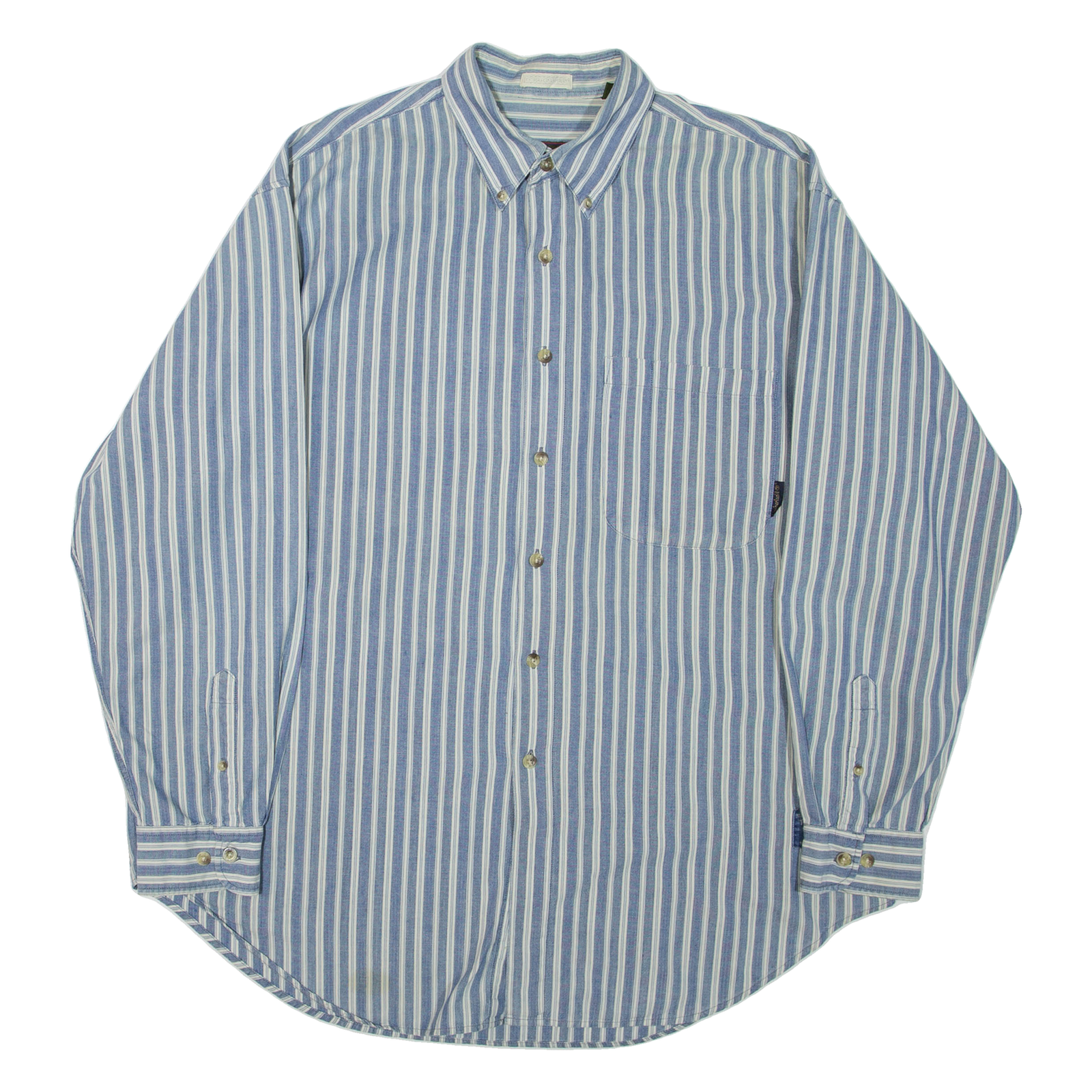 TIMBERLAND Mens Shirt Blue Striped Long Sleeve L Refurbished - N/A refurbished available on Cerqular