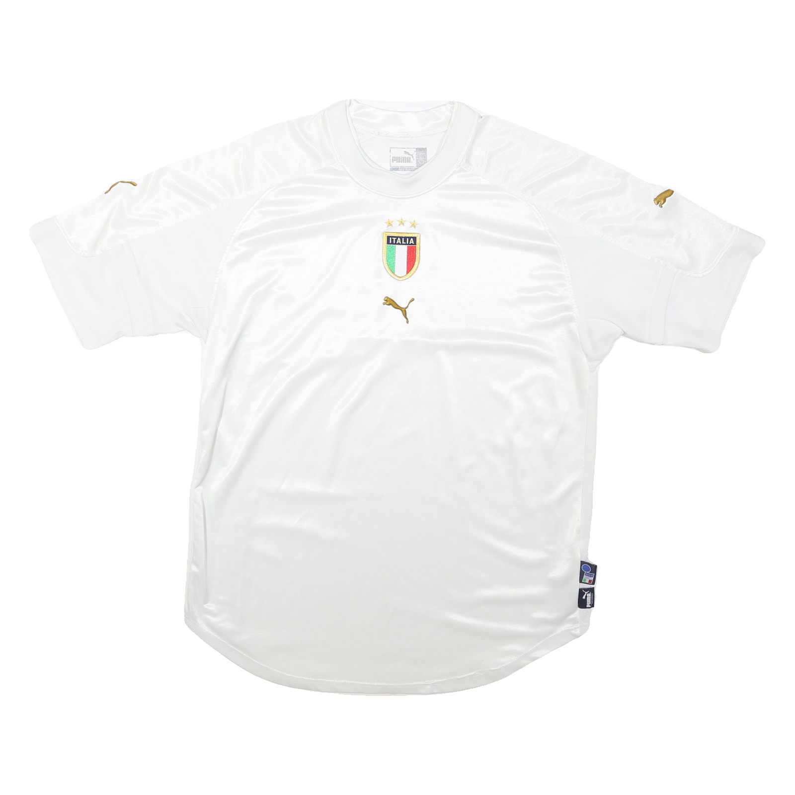 PUMA Mens White Italia Football Shirt XL Short Sleeve Crew Neck Polyester Jersey Refurbished - N/A refurbished available on Cerqular