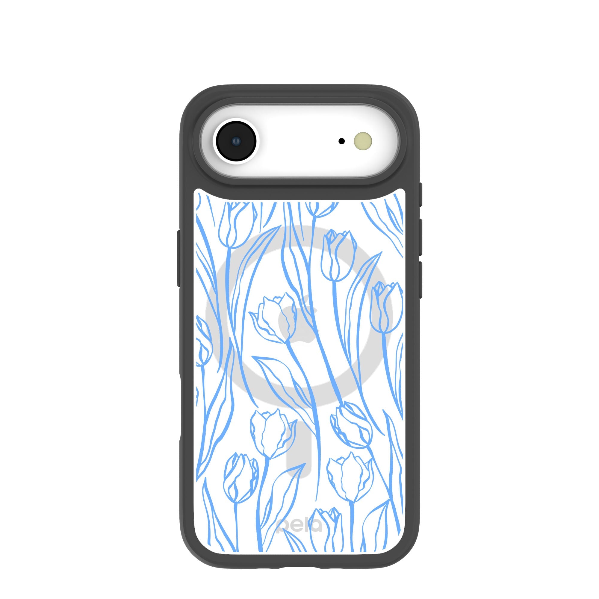Clear Tulip Dreams iPhone Air Case With Noir Ridge (MagSafe included) Refurbished - Pela Case refurbished available on Cerqular