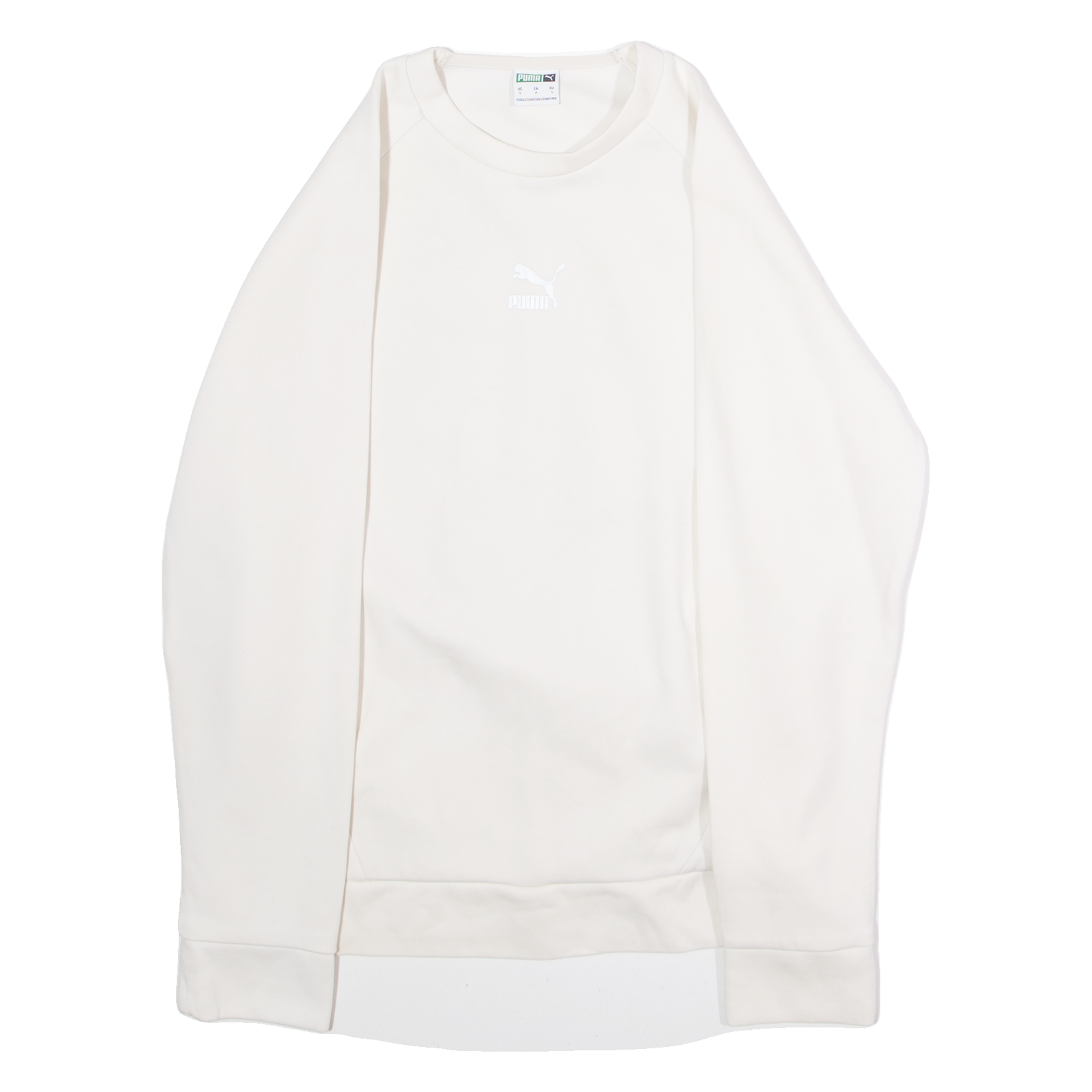 PUMA Mens Sweatshirt Cream Crew Neck S Refurbished - N/A refurbished available on Cerqular