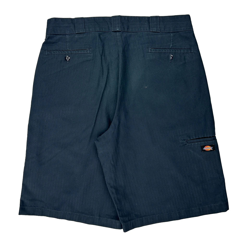 Dickies Chino Shorts - 38W 10L Navy Polyester Blend Refurbished - Thrifted (note: this is a term often used to describe second- refurbished available on Cerqular