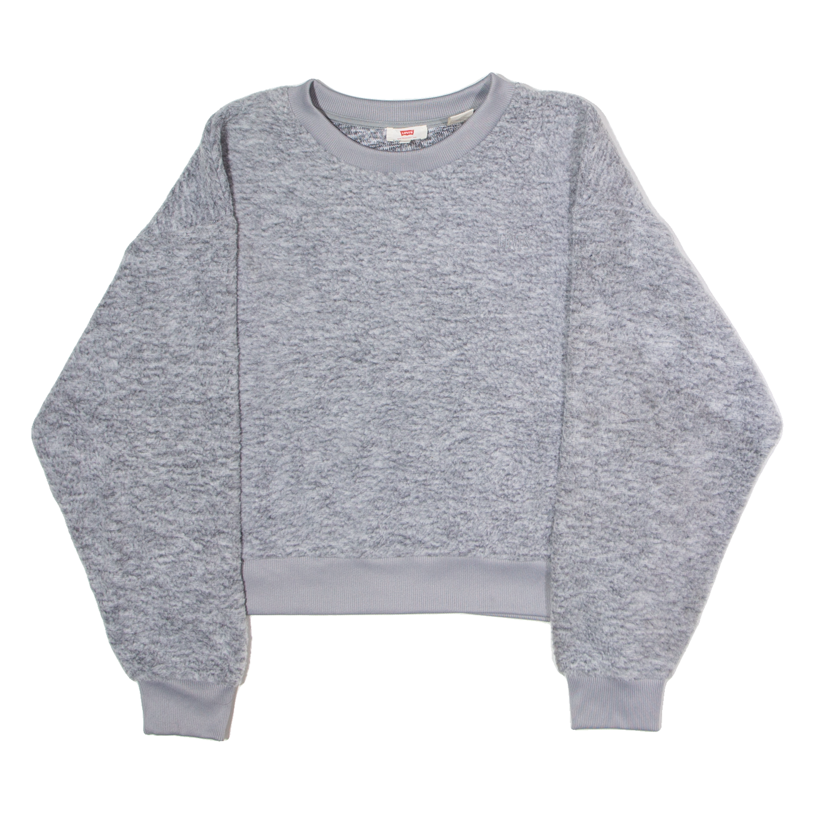 LEVI'S Womens Fleece Grey Crew Neck M Refurbished - N/A refurbished available on Cerqular