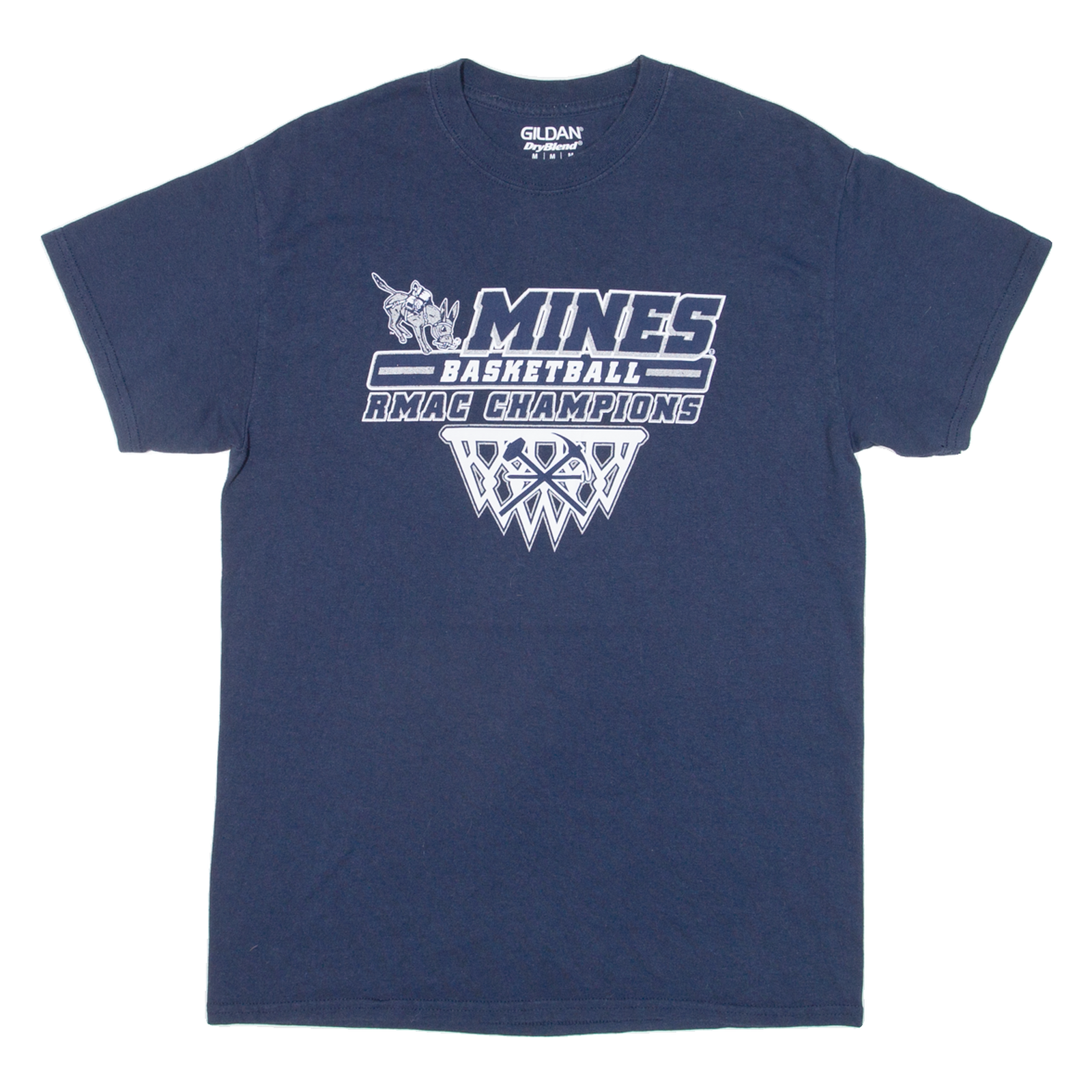 GILDAN Mines Basketball Mens T-Shirt Blue USA M Refurbished - N/A refurbished available on Cerqular