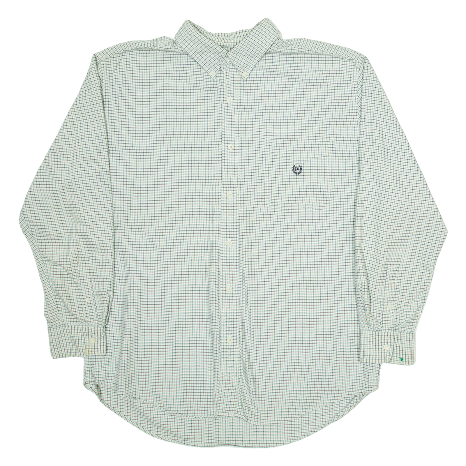 CHAPS Mens Shirt White Check Long Sleeve L Refurbished - N/A refurbished available on Cerqular