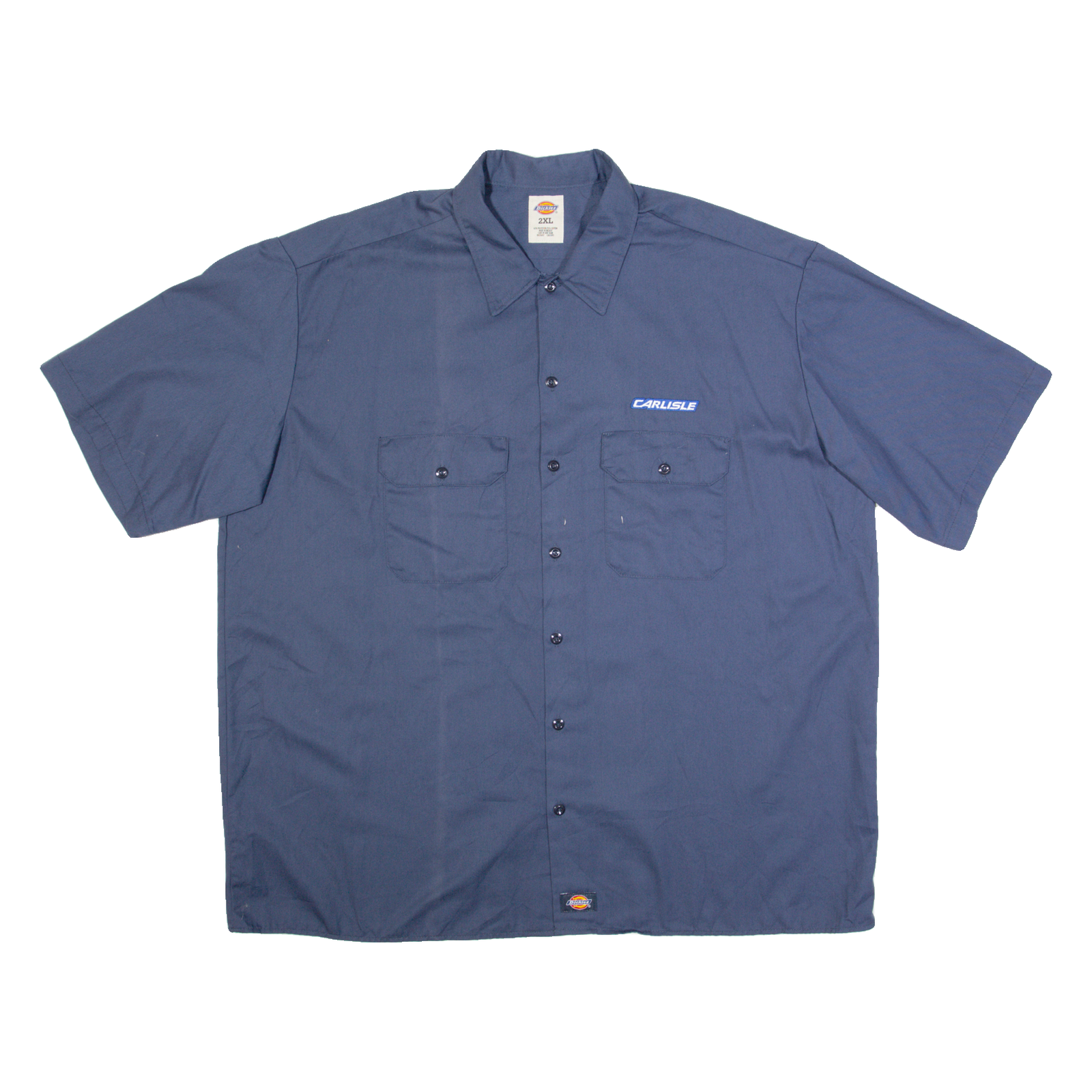 DICKIES Mens Worker Shirt Blue 2XL Refurbished - N/A refurbished available on Cerqular