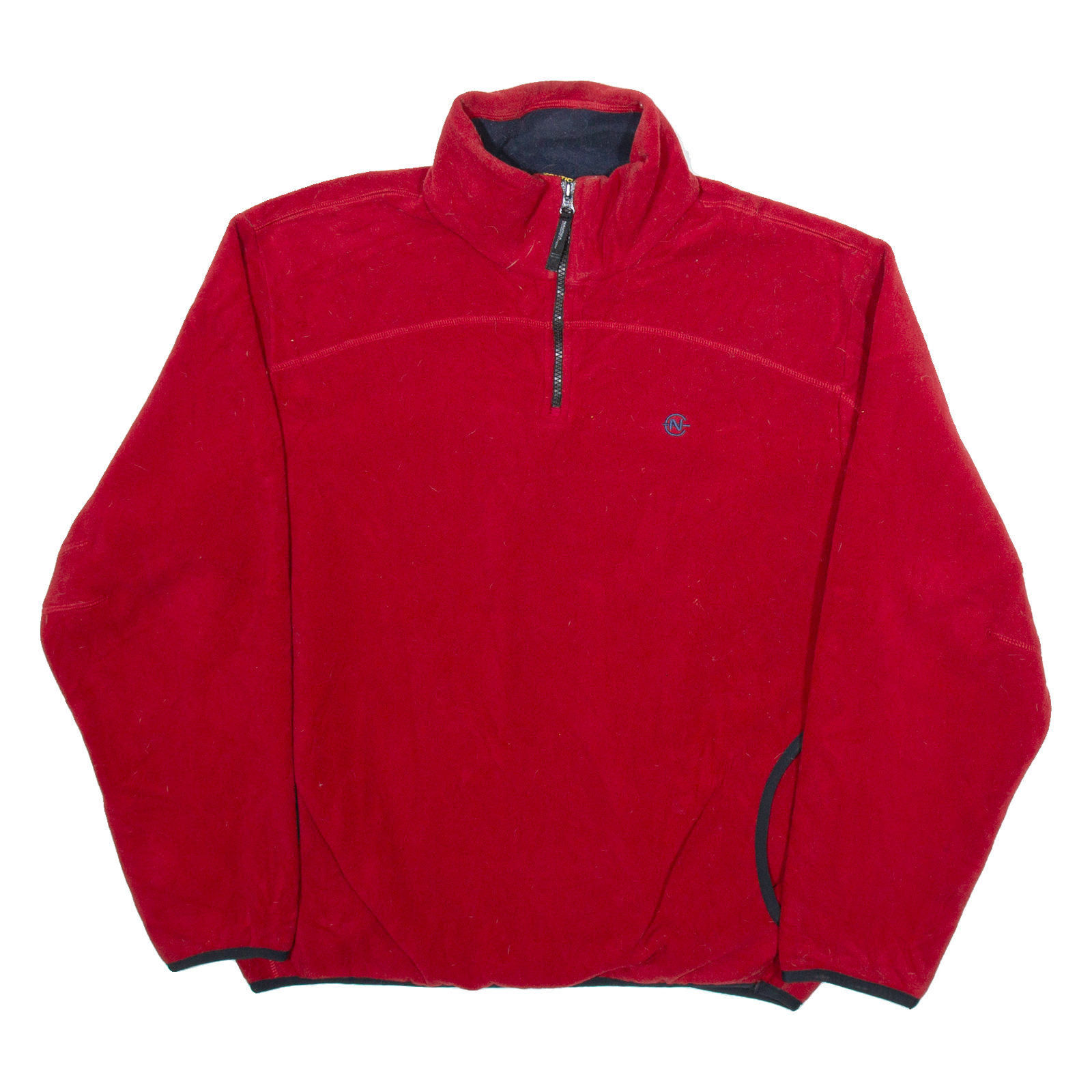 NAUTICA Mens Jumper Red 1/4 Zip Tight Knit M Refurbished - N/A refurbished available on Cerqular