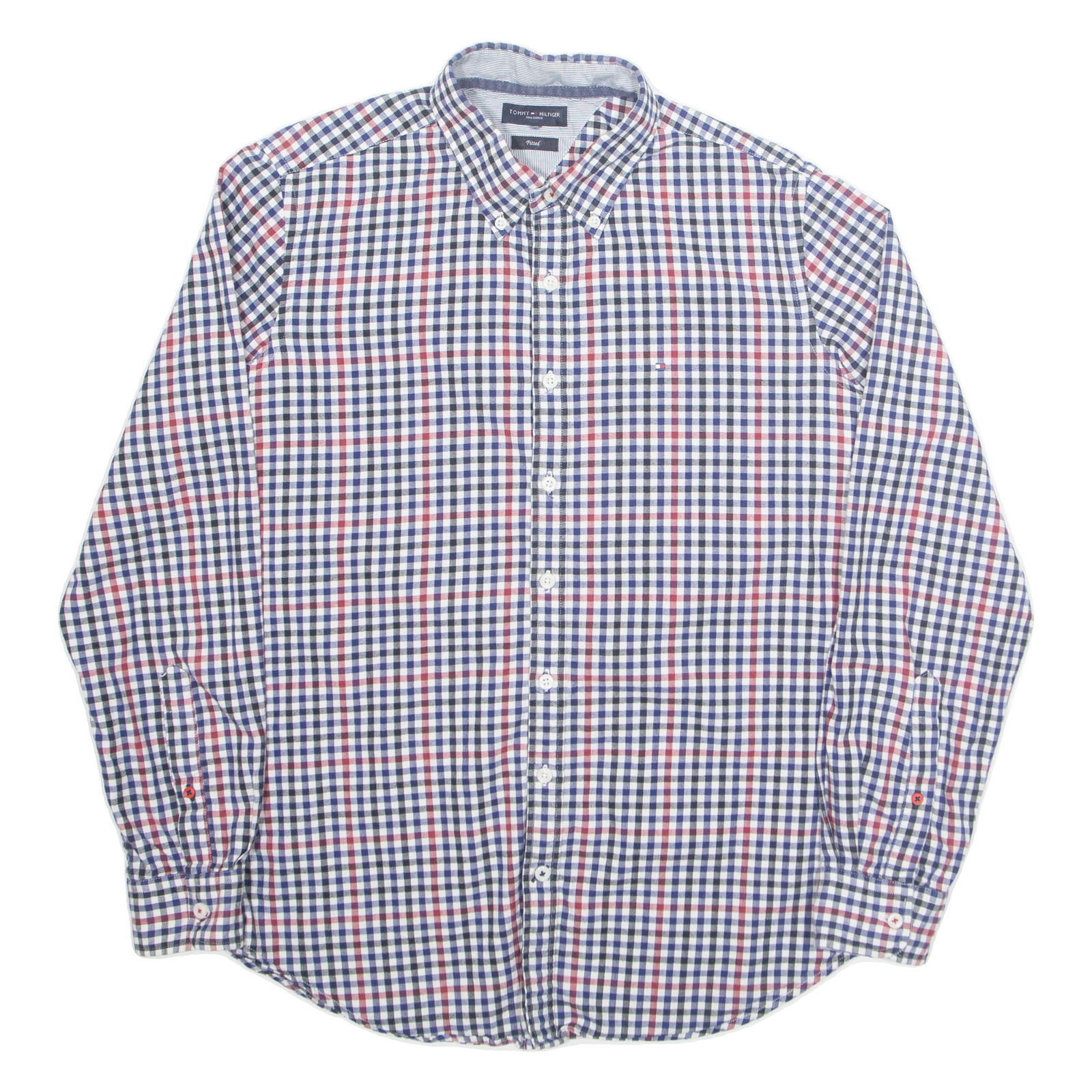 BEN SHERMAN Mens Shirt Blue Check Long Sleeve M Refurbished - N/A refurbished available on Cerqular