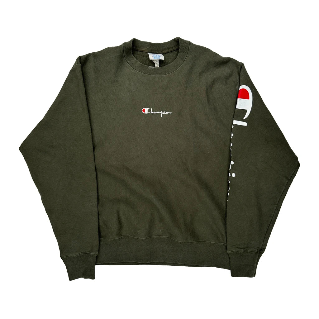 Buy Reverse Weave Champion Spellout Sweatshirt - Large Green Cotton Refurbished - $60.29 Reverse Weave Champion Spellout Sweatshirt - Large Green Cotton Refurbished - Thrifted (note: this is a term often used to describe second- refurbished available on Cerqular