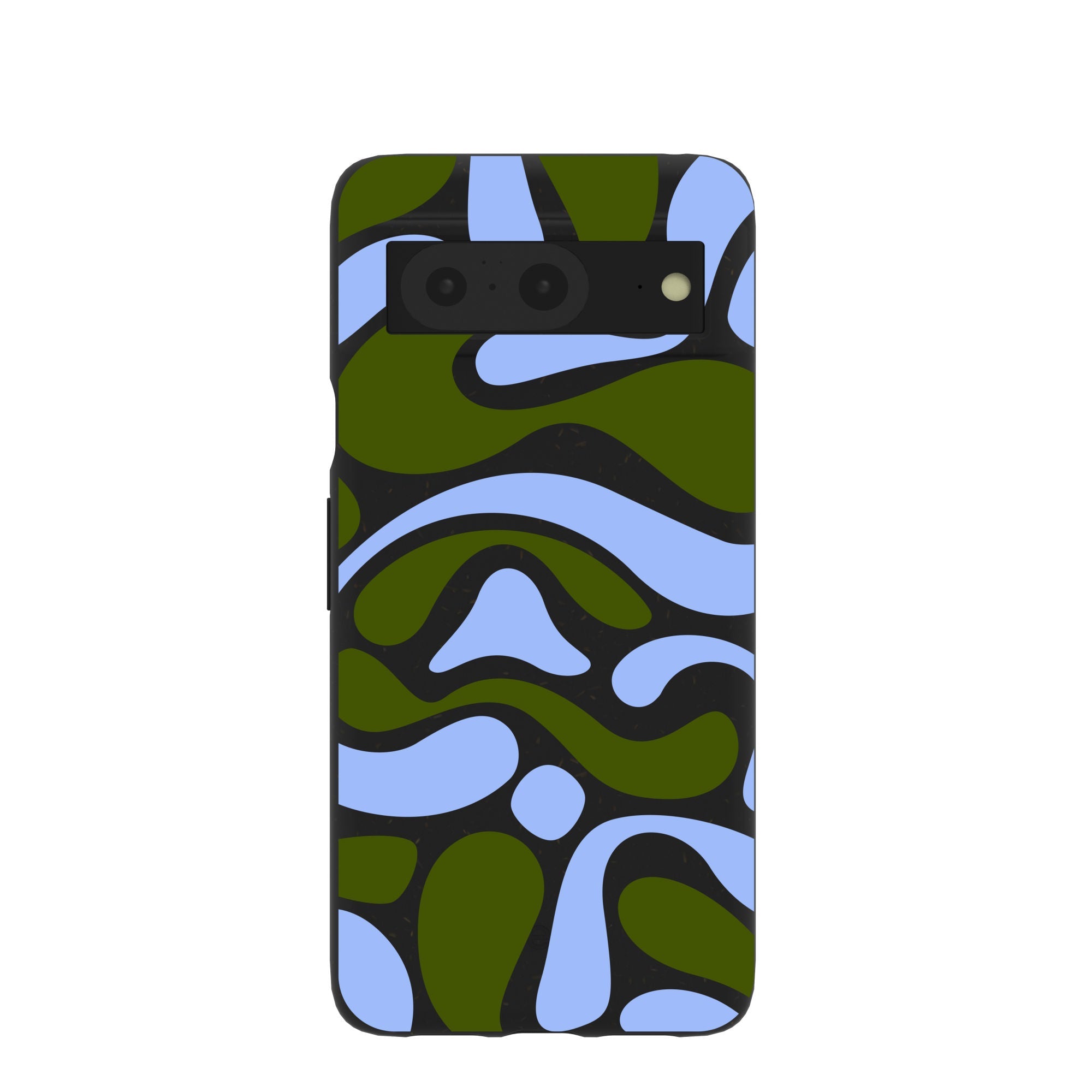 Black Curve and Flow Google Pixel 8 Case Refurbished - Pela Case refurbished available on Cerqular