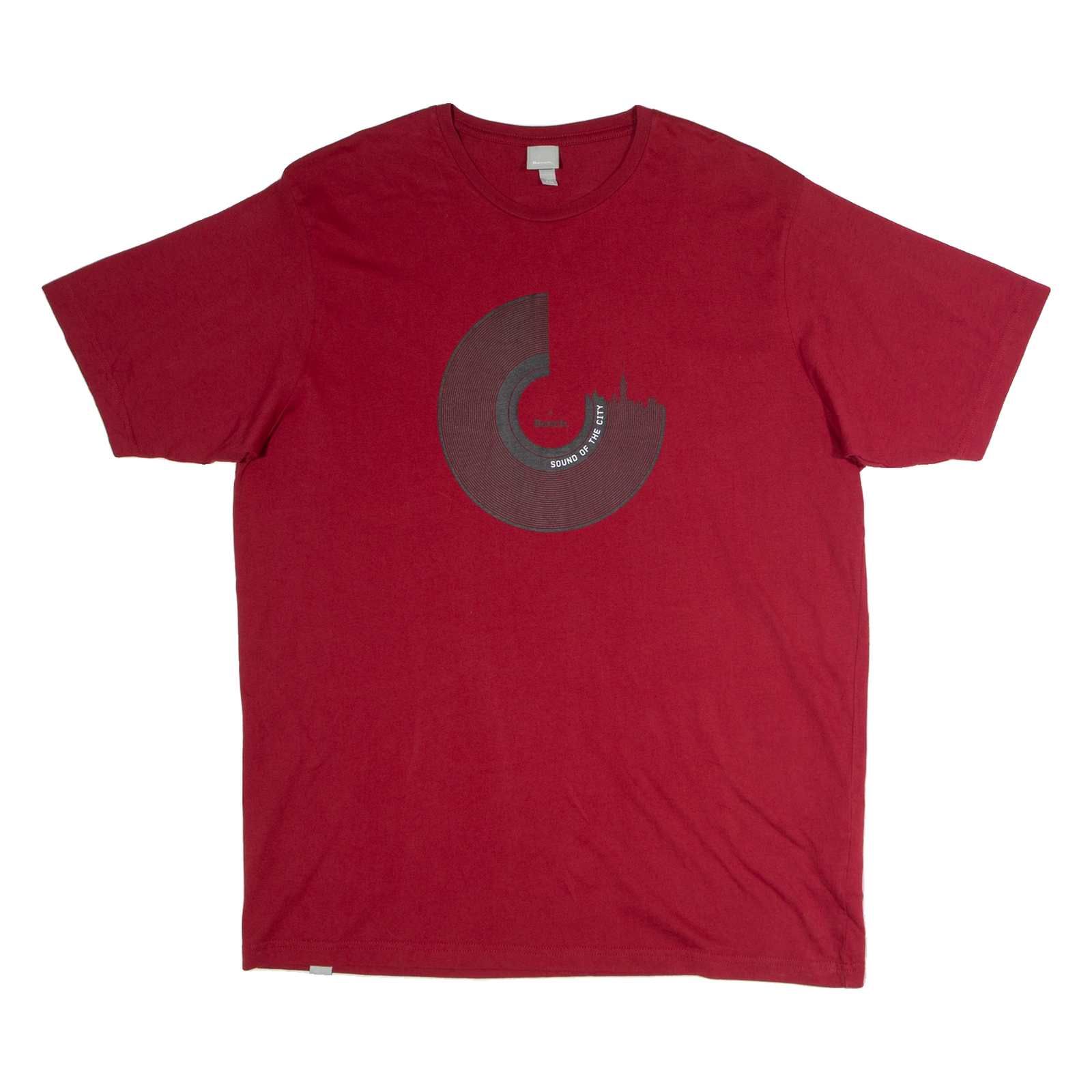 BENCH Sound Of The City Mens T-Shirt Red Crew Neck 2XL Refurbished - N/A refurbished available on Cerqular