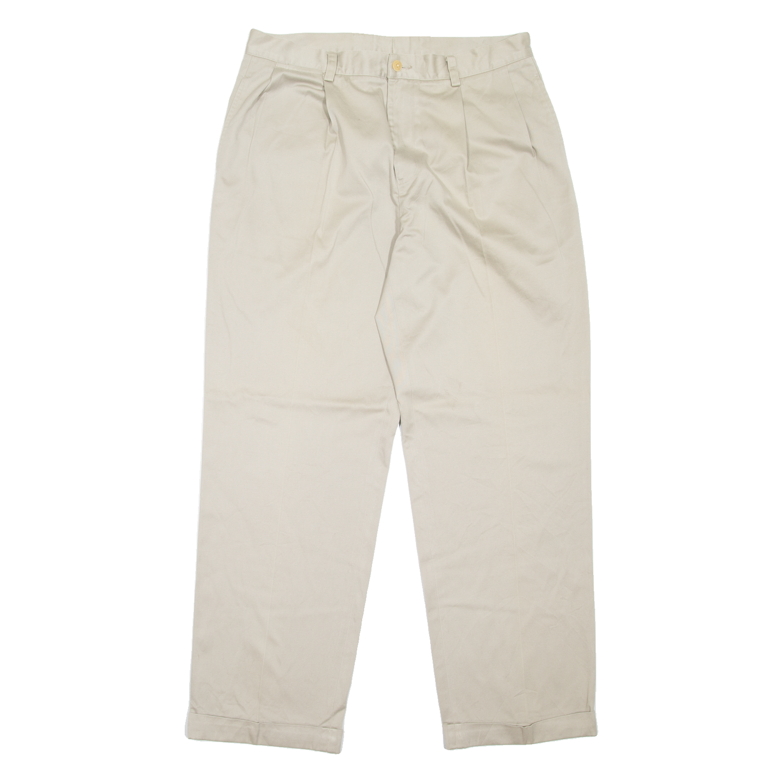 NAUTICA Rigger Chino Mens Trousers Beige Relaxed Tapered W36 L32 Refurbished - N/A refurbished available on Cerqular