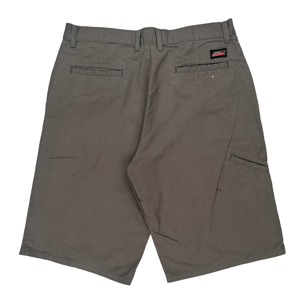 Dickies Shorts - 36W 12L Grey Cotton Blend Refurbished - Thrifted (note: this is a term often used to describe second- refurbished available on Cerqular