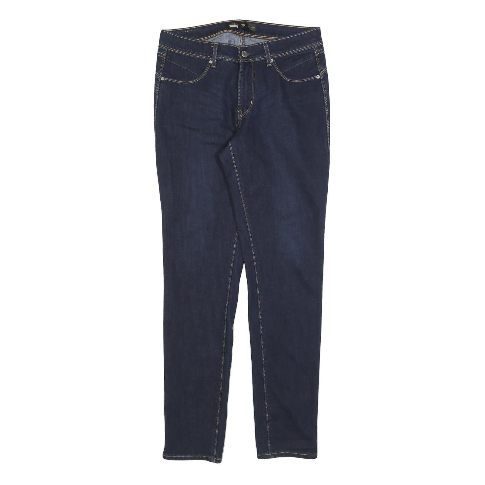 LEVI'S Womens Slim Blue Denim Jeans W29 L32 Zip Pocket Stitch Detail Refurbished - N/A refurbished available on Cerqular