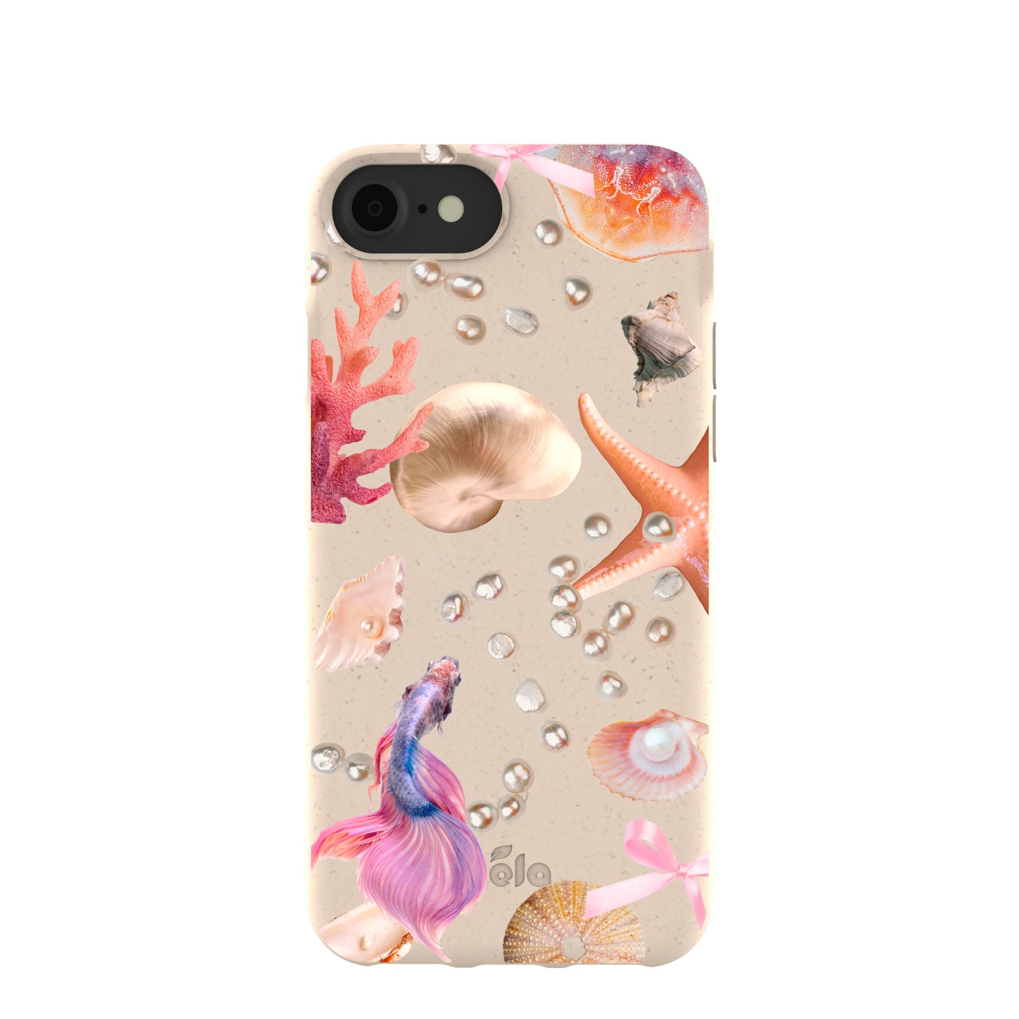 Seashell Aqua Dreams iPhone 6/6s/7/8/SE Case Refurbished - Pela Case refurbished available on Cerqular