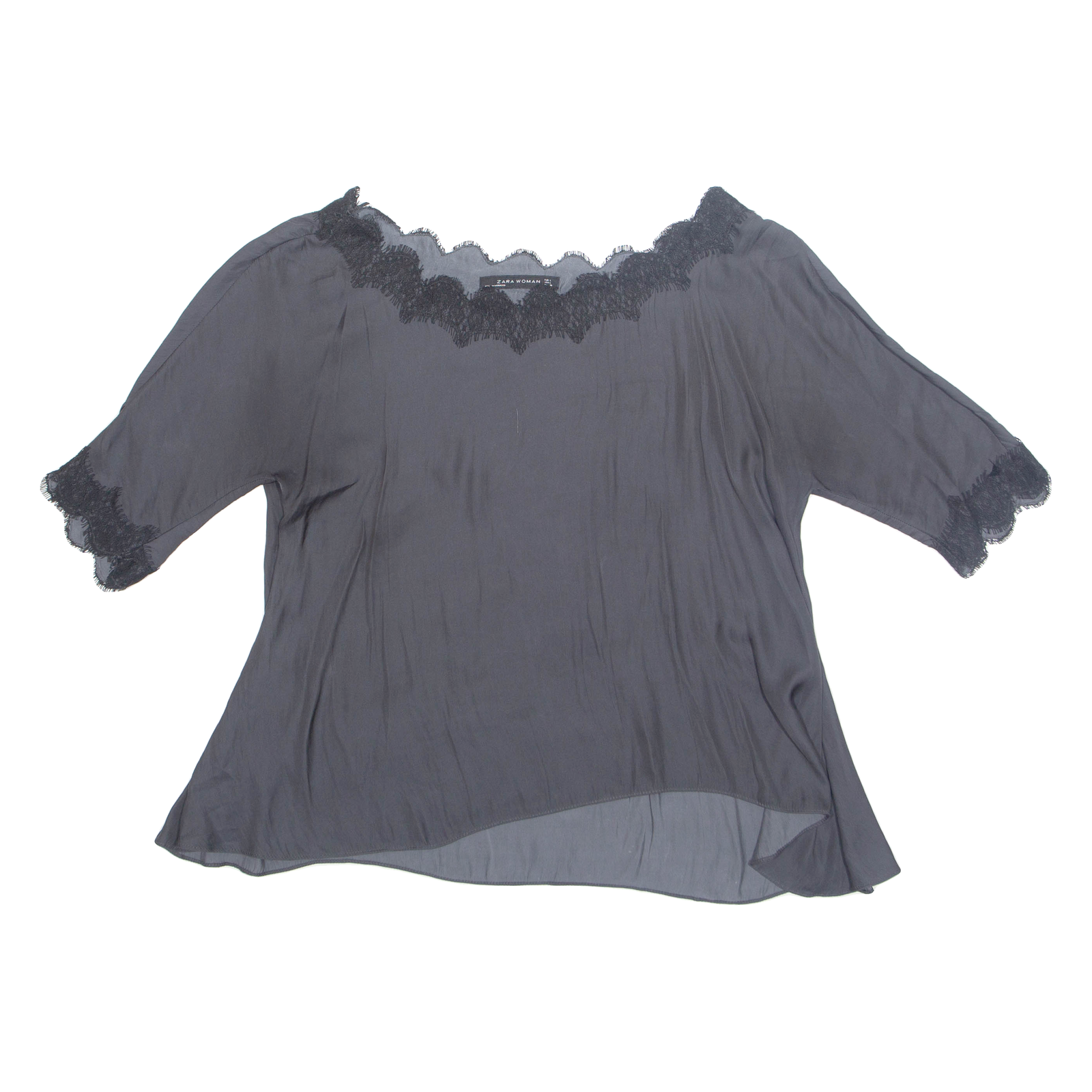 ZARA Womens Blouse Grey L Refurbished - N/A refurbished available on Cerqular