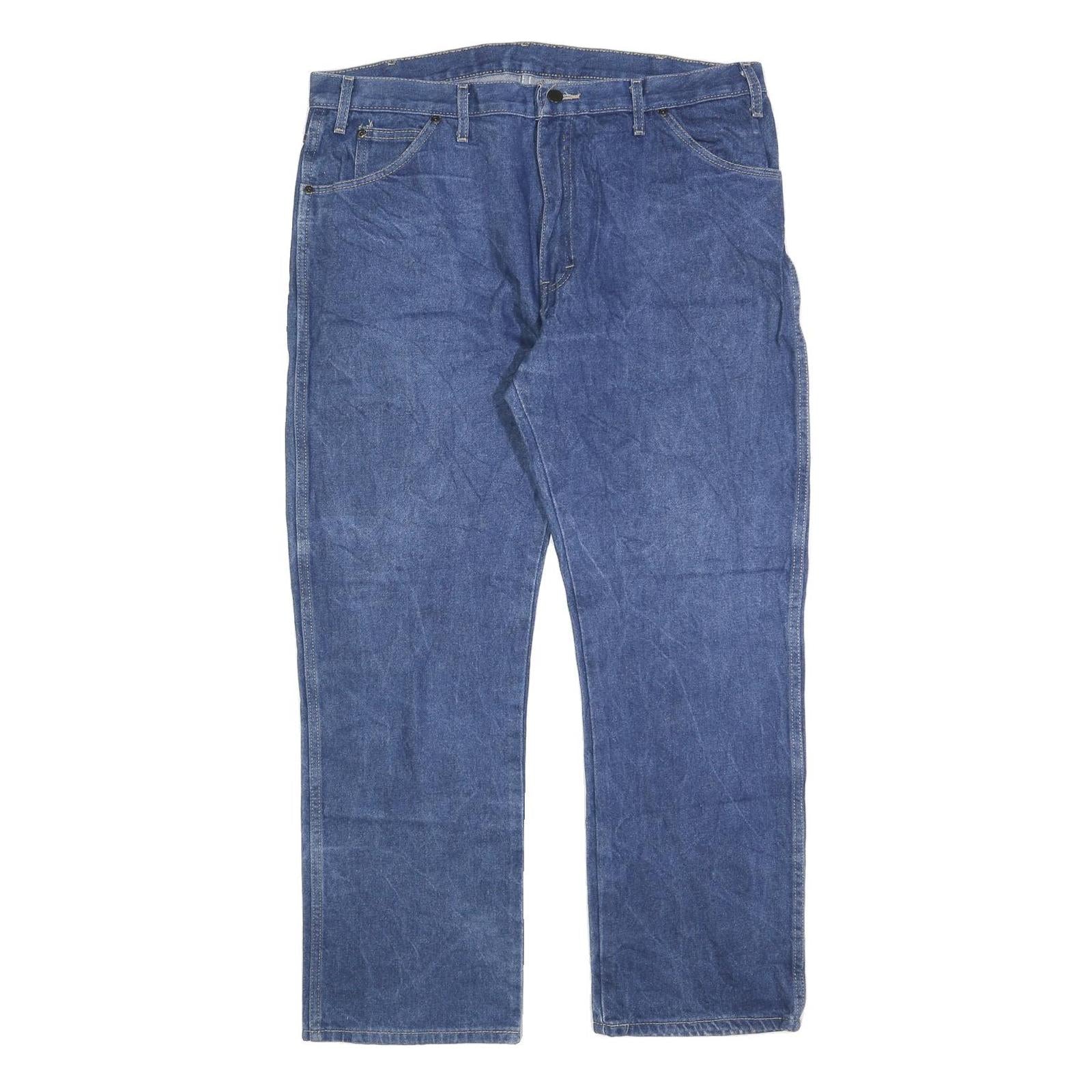 DICKIES Mens Regular Fit Blue Denim Jeans W38 L30 Zip Closure Cotton Blend Refurbished - N/A refurbished available on Cerqular