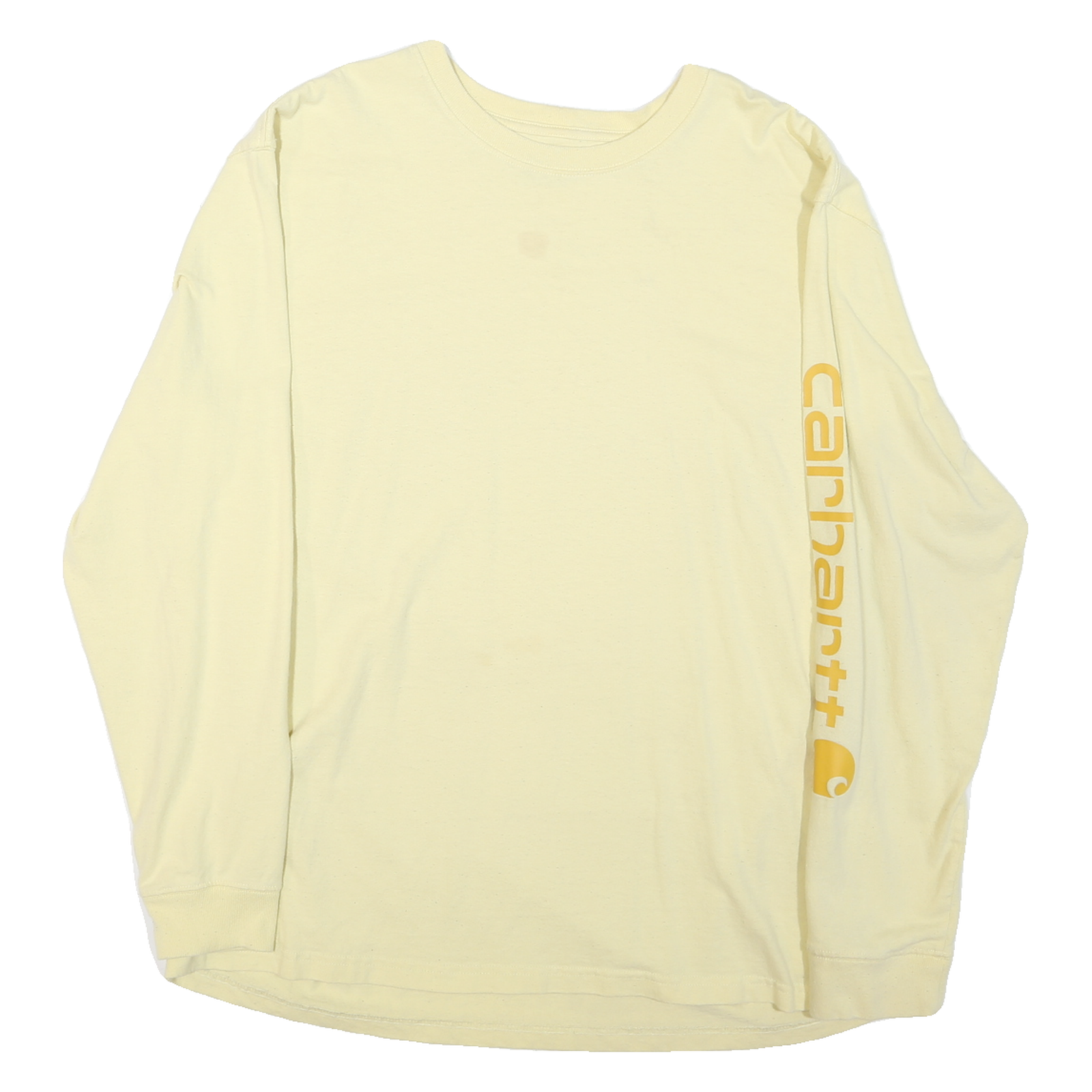 CARHARTT Mens Cream Sweatshirt Crew Neck L Logo Print Long Sleeve Casual Refurbished - N/A refurbished available on Cerqular