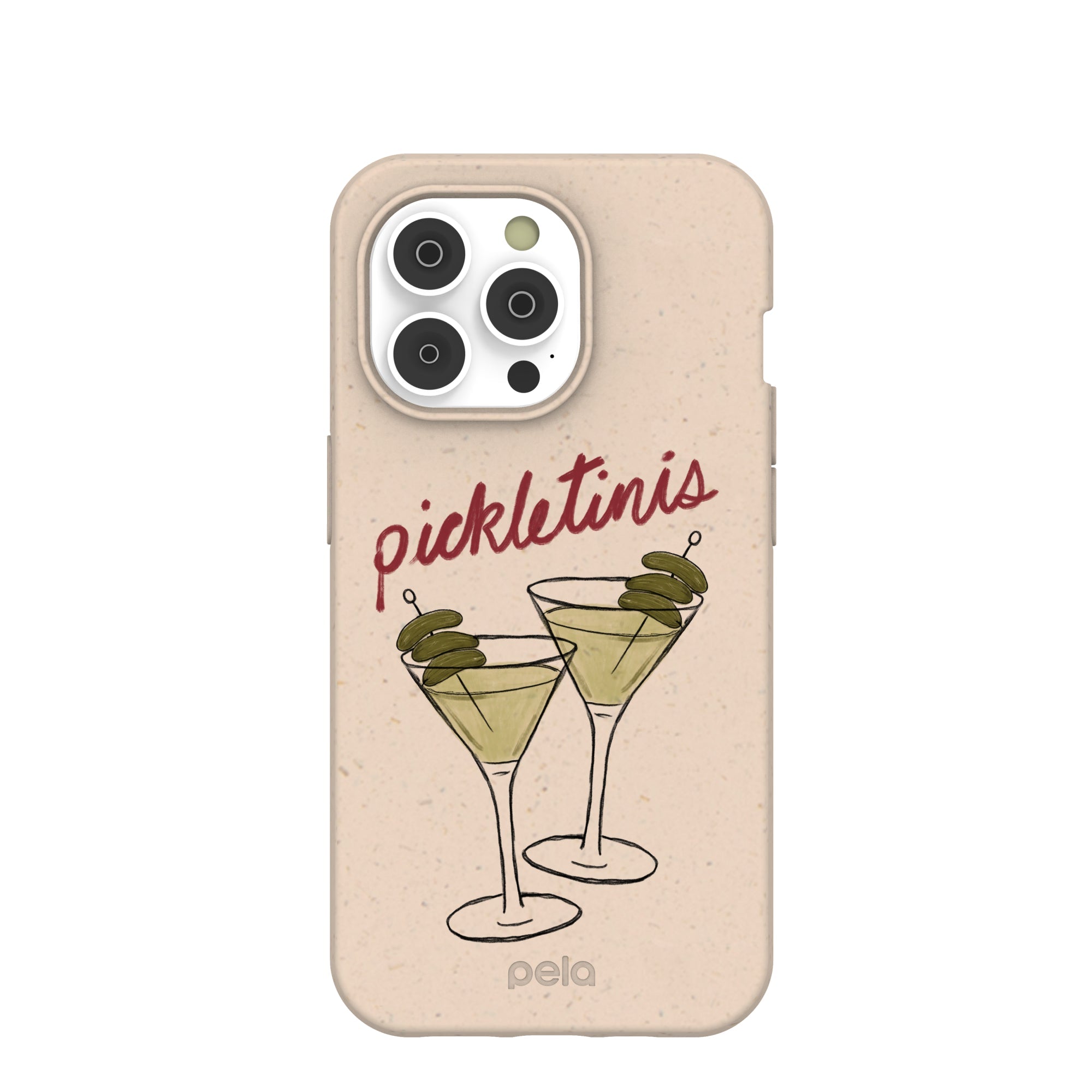 Seashell Pickletinis iPhone 14 Pro Case Refurbished - Pela Case refurbished available on Cerqular