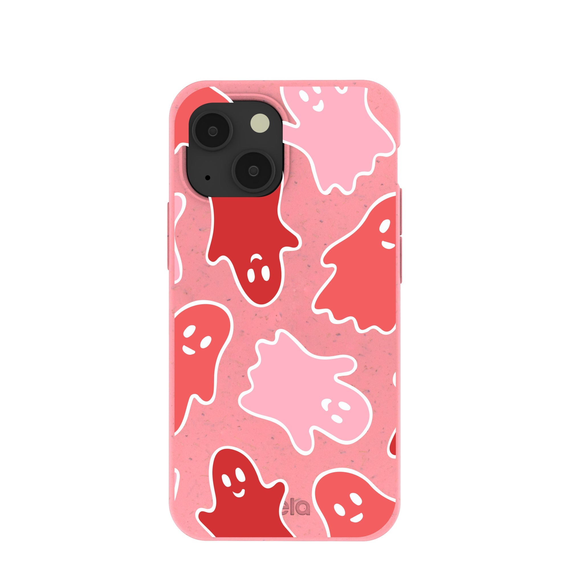 Bubblegum Pink Phantom Pals iPhone 13 Mini Case Refurbished - Pela Case refurbished available on Cerqular