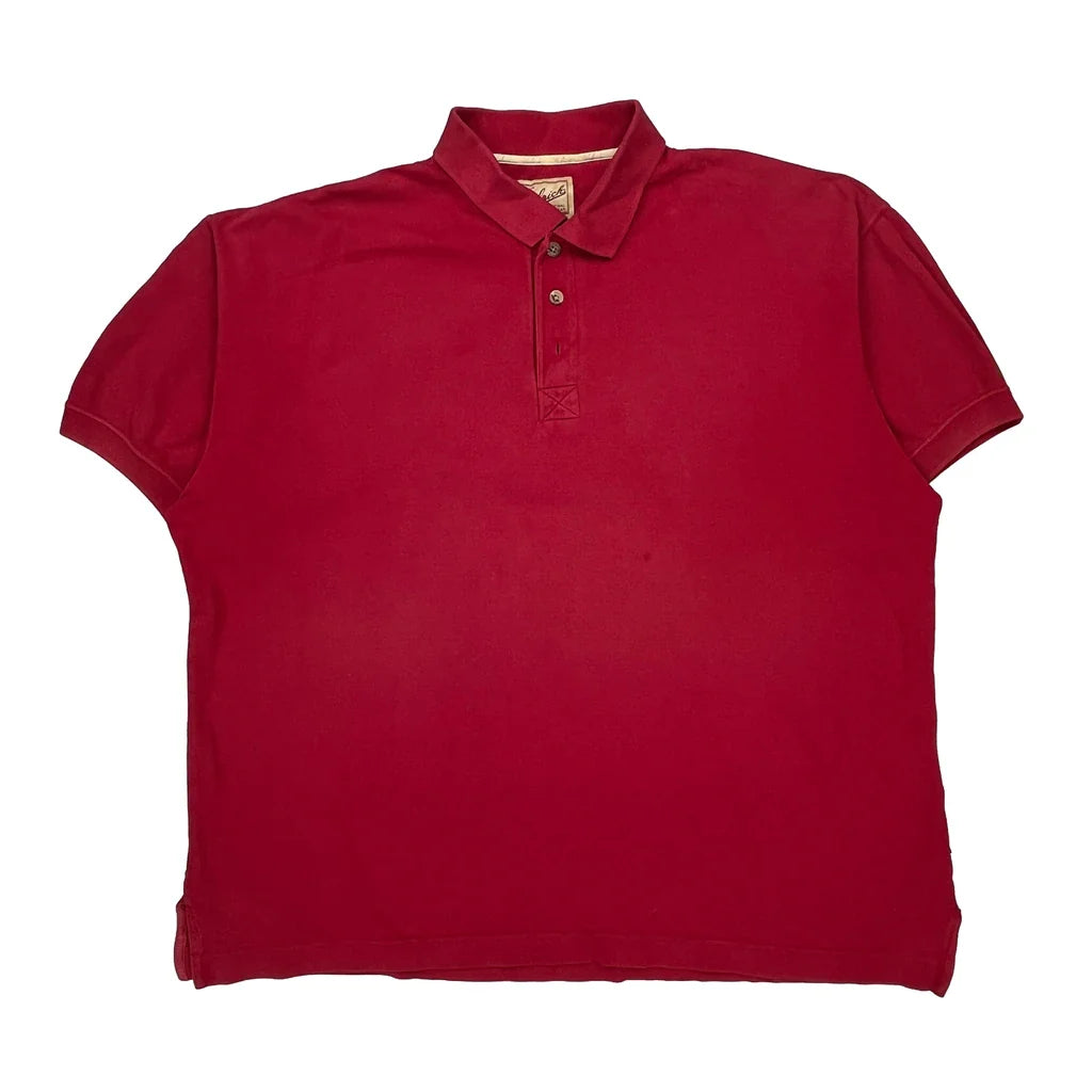 Woolrich Polo Shirt - Large Red Cotton Refurbished - Thrifted (note: this is a term often used to describe second- refurbished available on Cerqular