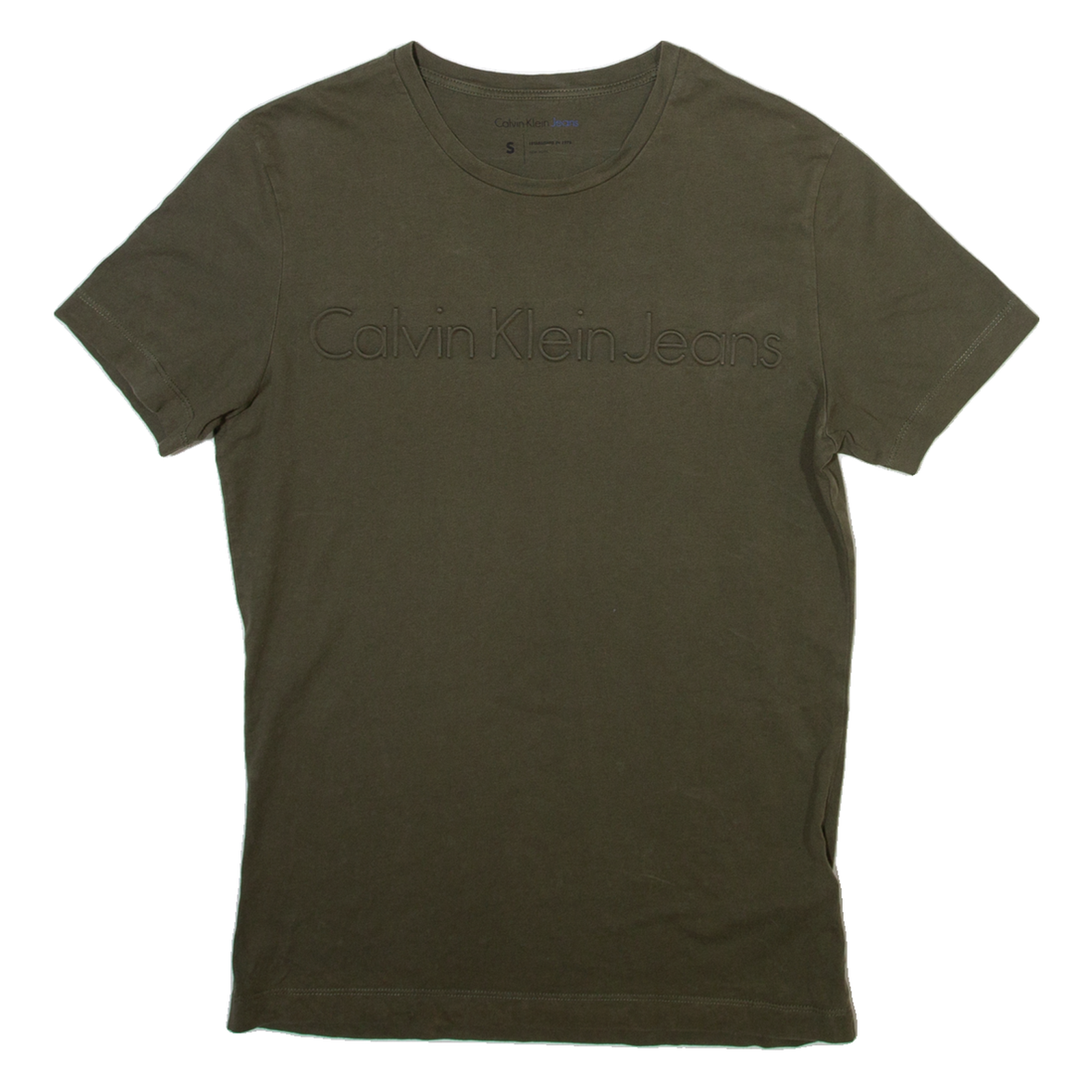 CALVIN KLEIN JEANS Mens T-Shirt Green S Refurbished - N/A refurbished available on Cerqular