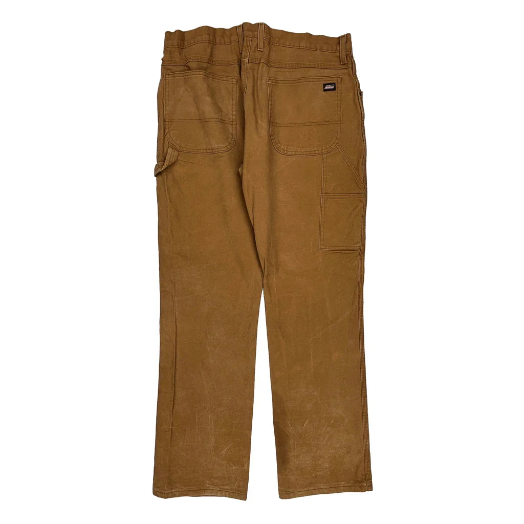 Dickies Carpenter Trousers - 36W 30L Brown Cotton Refurbished - Thrifted (note: this is a term often used to describe second- refurbished available on Cerqular