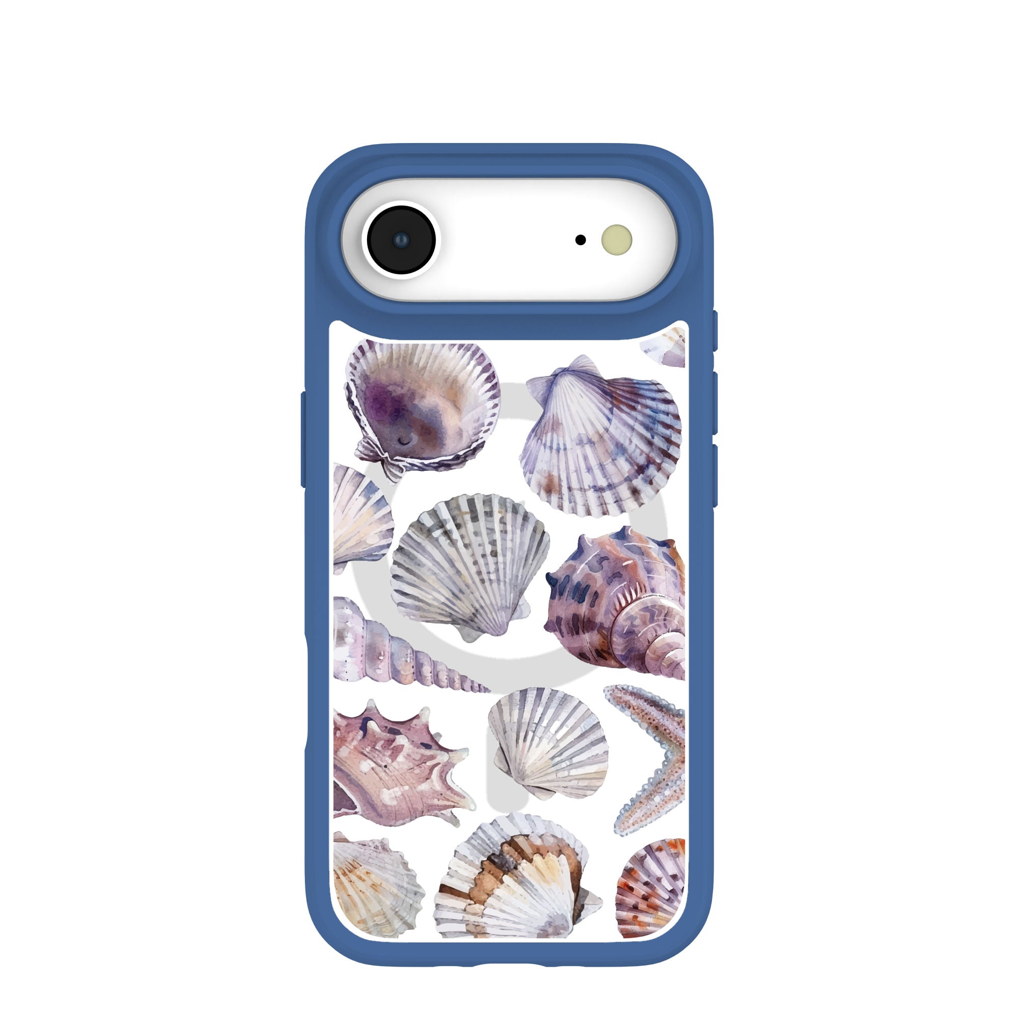 Clear Oceana Whorl iPhone Air Case With True Blue Ridge (MagSafe included) Refurbished - Pela Case refurbished available on Cerqular