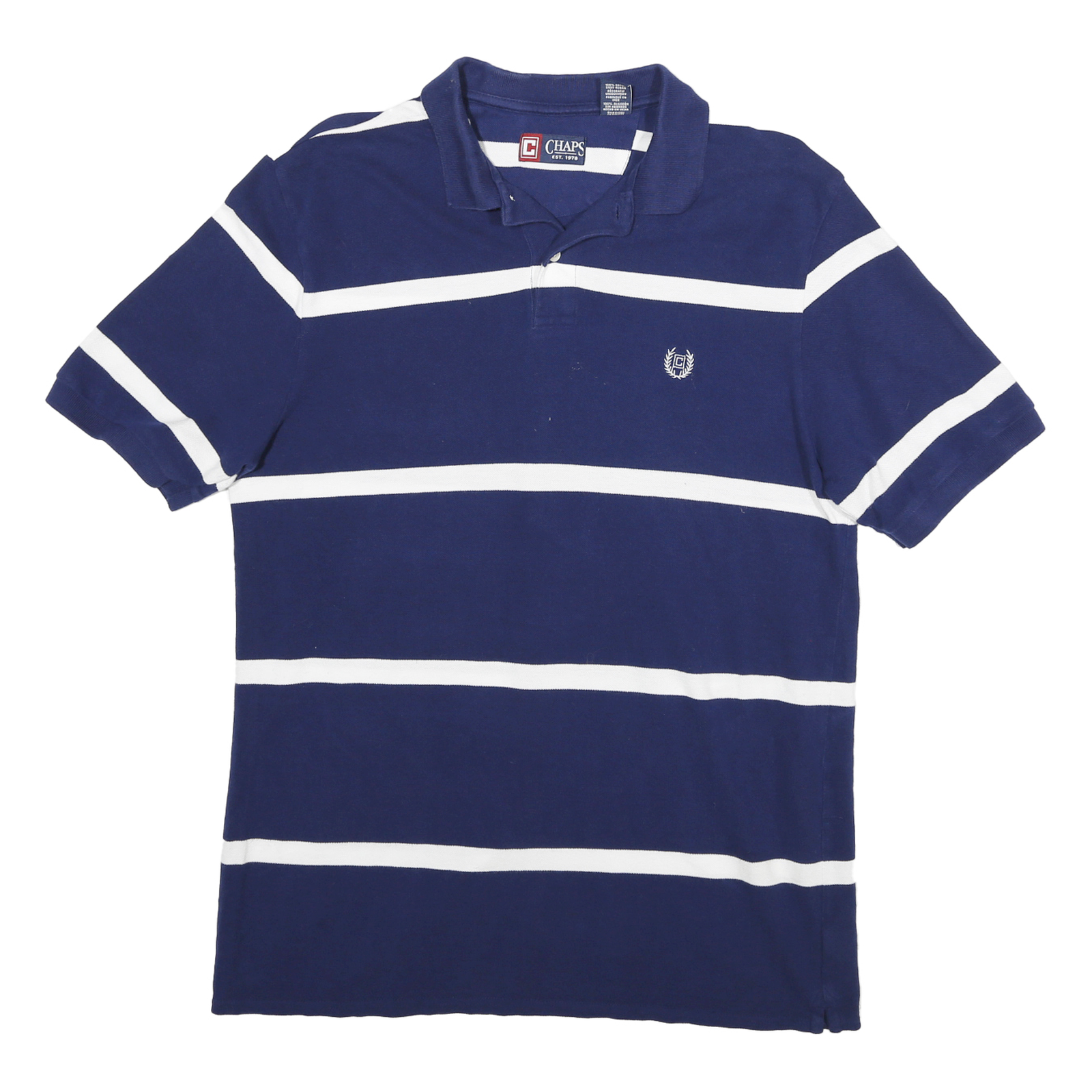 Buy CHAPS Mens Blue & White Striped Short Sleeve Polo Shirt L Cotton Casual Classic Refurbished - $20.79 CHAPS Mens Blue & White Striped Short Sleeve Polo Shirt L Cotton Casual Classic Refurbished - N/A refurbished available on Cerqular