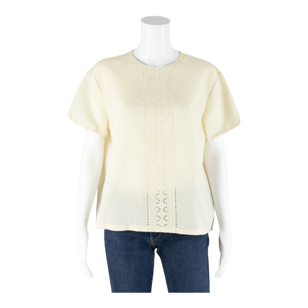 TERYLENE Womens Top Cream 90s L Refurbished - N/A refurbished available on Cerqular