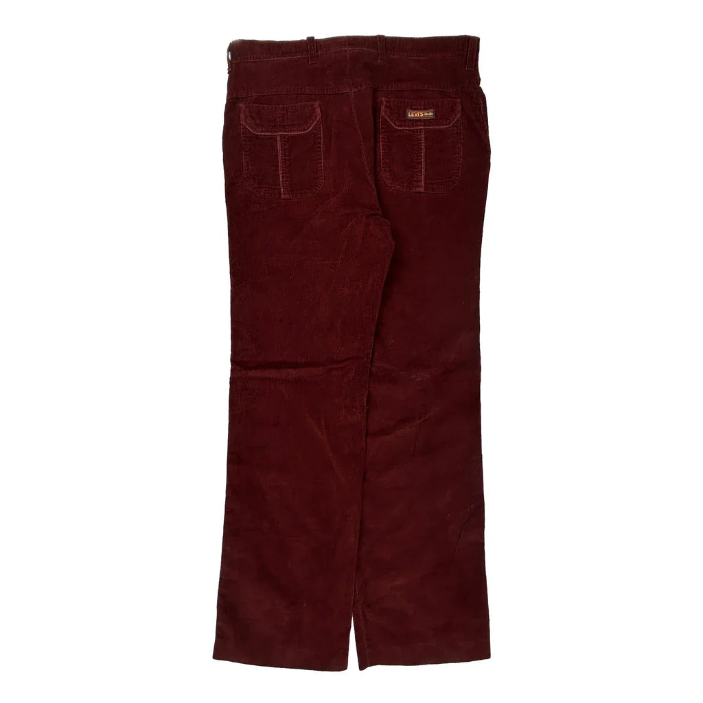 Buy Levis Cord Trousers - 35″ Waist Burgundy Corduroy Refurbished - $33.49 Levis Cord Trousers - 35″ Waist Burgundy Corduroy Refurbished - Thrifted (note: this is a term often used to describe second- refurbished available on Cerqular