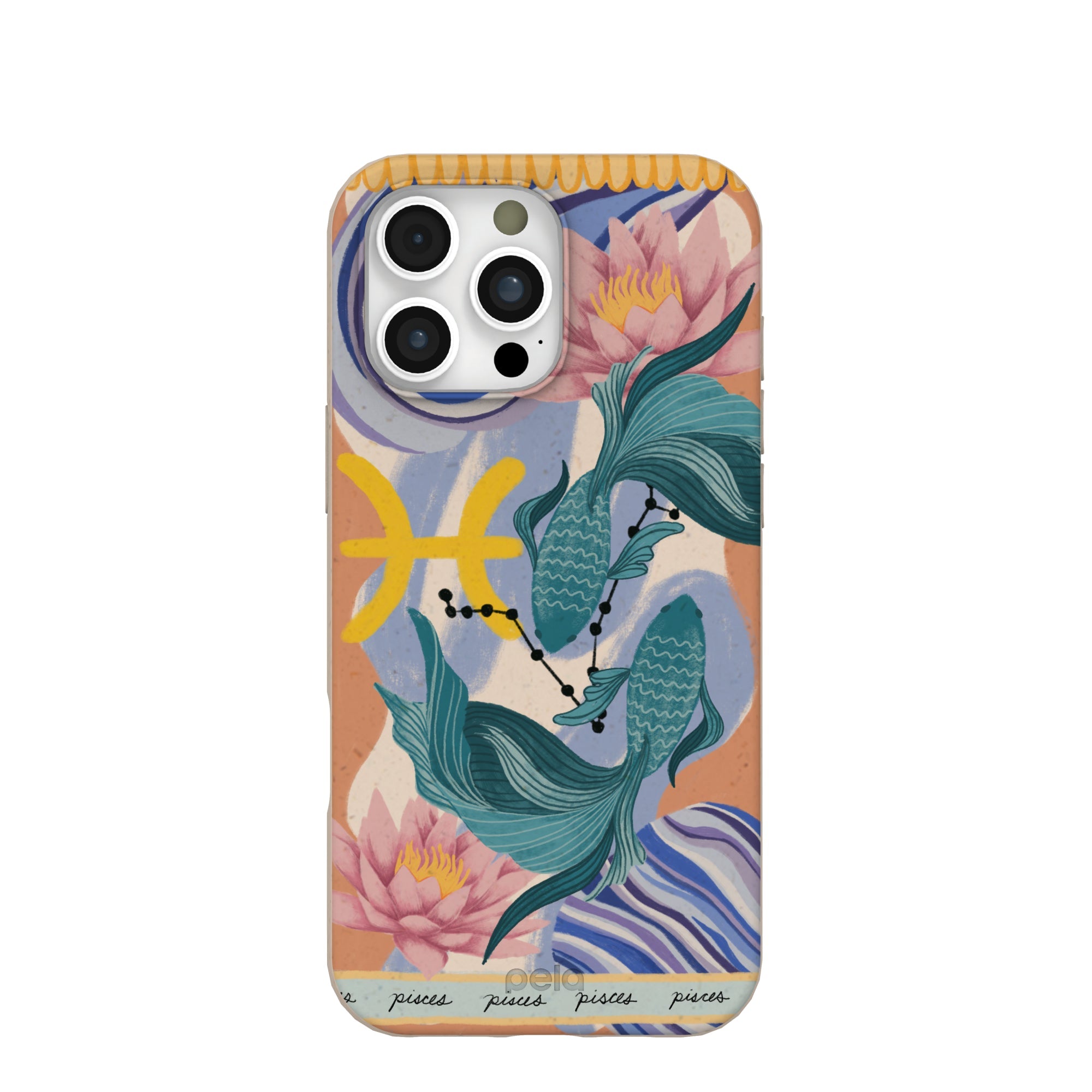 Seashell Pisces Fish iPhone 16 Pro Max Case Refurbished - Pela Case refurbished available on Cerqular