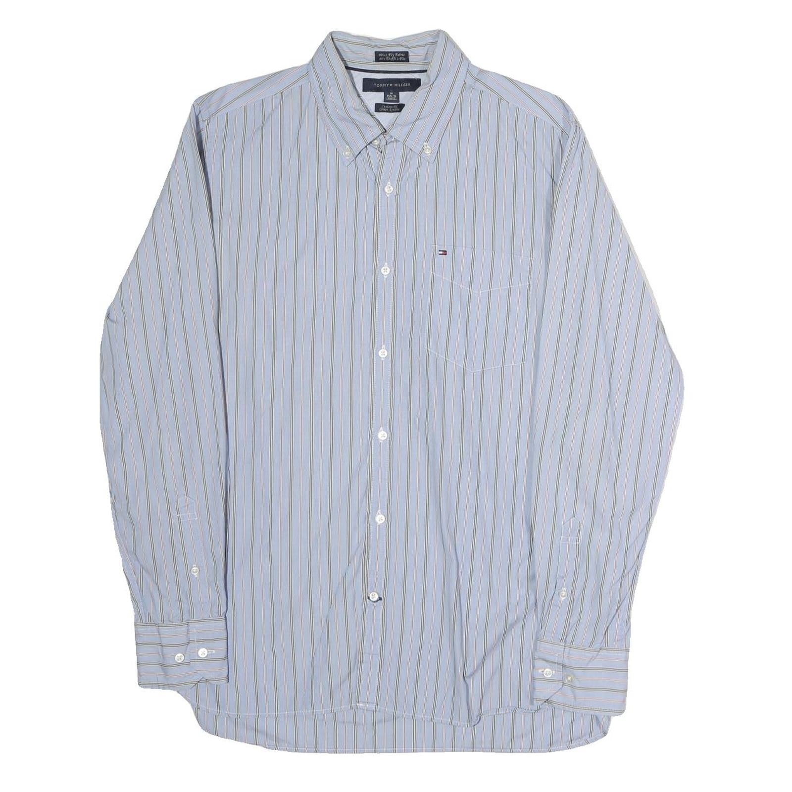 Buy TOMMY HILFIGER Mens Blue & Yellow Stripe Shirt M Classic Button-Down Cotton Refurbished - $38.99 TOMMY HILFIGER Mens Blue & Yellow Stripe Shirt M Classic Button-Down Cotton Refurbished - N/A refurbished available on Cerqular