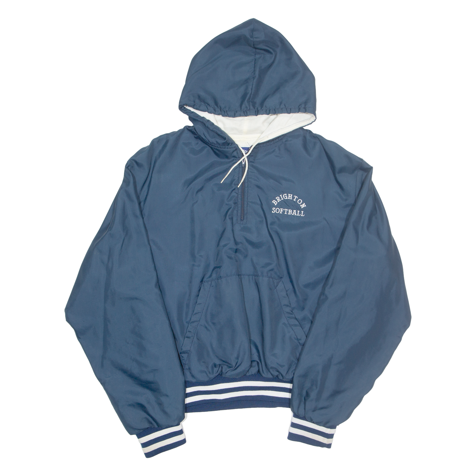 HOLLOWAY Brighton Softball Mens Pullover Jacket Blue Nylon Hooded XL Refurbished - N/A refurbished available on Cerqular