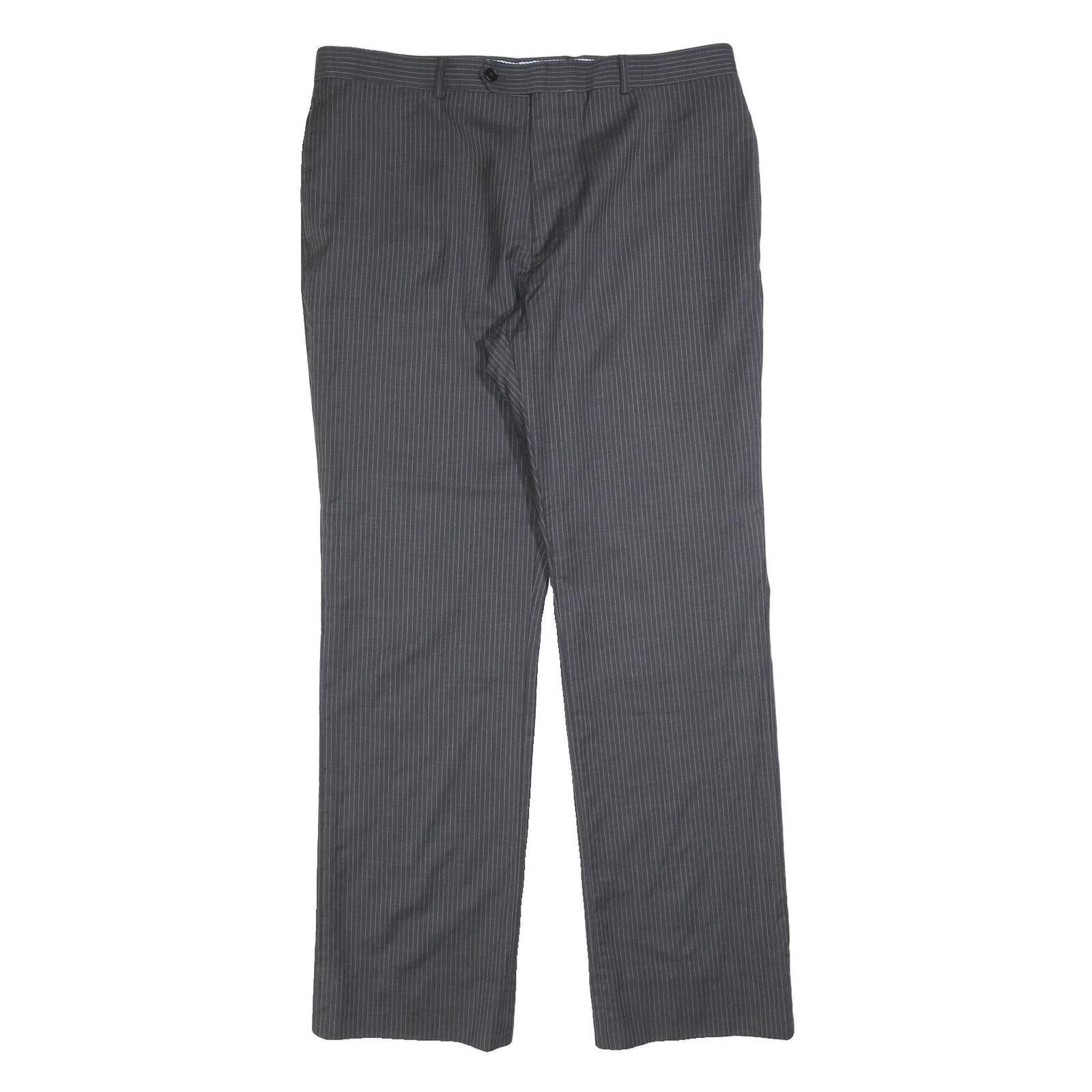 Buy TOMMY HILFIGER Mens Grey Wool Regular Straight Trousers W38 L34 Pinstripe Refurbished - $41.59 TOMMY HILFIGER Mens Grey Wool Regular Straight Trousers W38 L34 Pinstripe Refurbished - N/A refurbished available on Cerqular