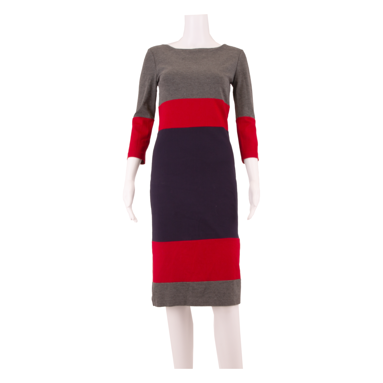 HOBBS LONDON Womens Shift Dress Red Colourblock Midi UK 8 Refurbished - N/A refurbished available on Cerqular