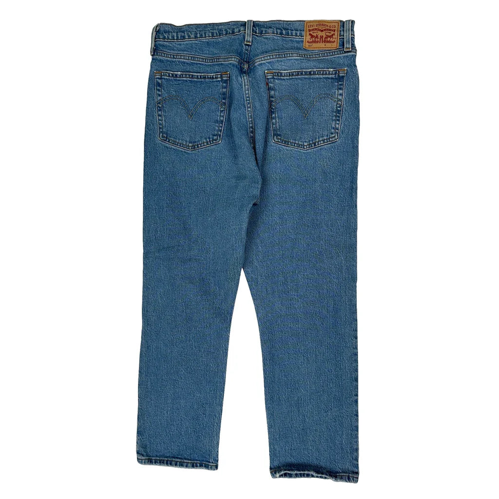 501 Levis Jeans - 32W 27L Blue Cotton Refurbished - Thrifted (note: this is a term often used to describe second- refurbished available on Cerqular
