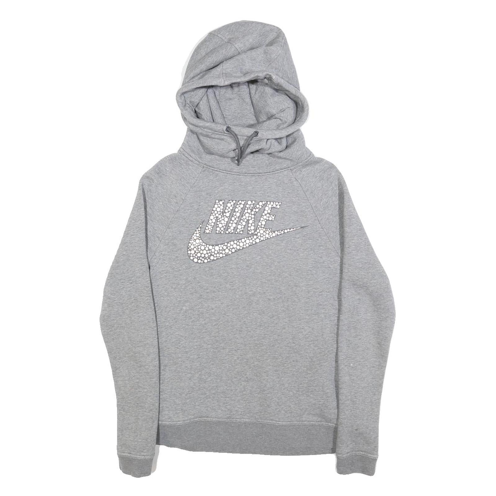 NIKE Womens Grey Hoodie S Cotton Blend Pullover Casual Sportswear Refurbished - N/A refurbished available on Cerqular