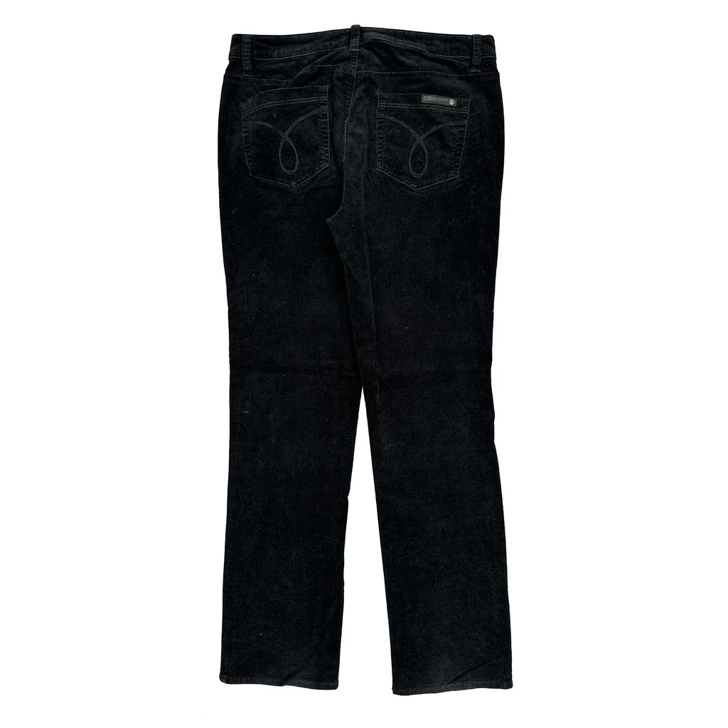 Calvin Klein Jeans Cord Trousers - 33″ Waist Black Cotton Refurbished - Thrifted (note: this is a term often used to describe second- refurbished available on Cerqular