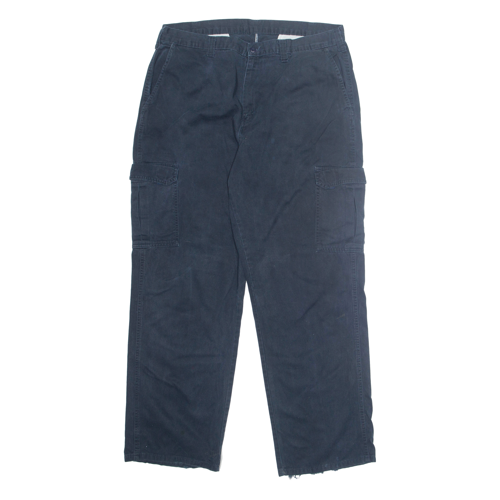 DICKIES Workwear Cargo Mens Trousers Blue Regular Straight W36 L32 Refurbished - N/A refurbished available on Cerqular