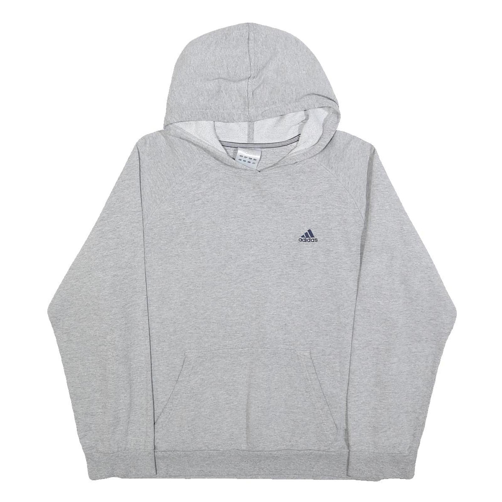 ADIDAS Mens Grey Pullover Hoodie S Casual Cotton Blend Lightweight Refurbished - N/A refurbished available on Cerqular