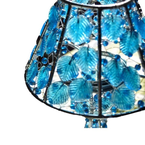 Bloom Glow Artisan Tea Light Holder (6"")  - Handcrafted Timeless Charm | Color: Blue Refurbished - N/A refurbished available on Cerqular
