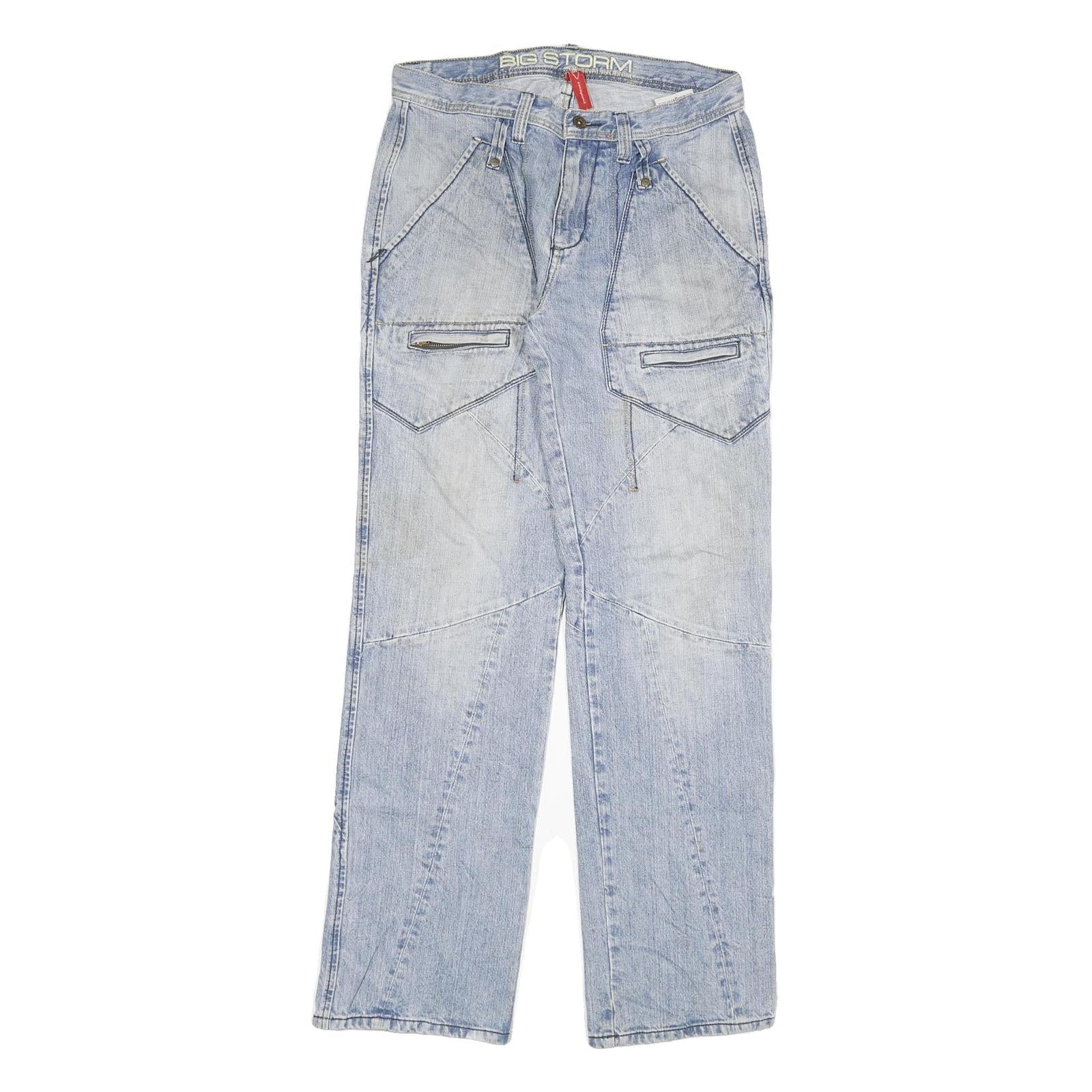 Buy BIG STORM Mens Regular Fit Blue Denim Jeans W32 L34 Cargo Style Zip Closure Refurbished - $16.89 BIG STORM Mens Regular Fit Blue Denim Jeans W32 L34 Cargo Style Zip Closure Refurbished - N/A refurbished available on Cerqular