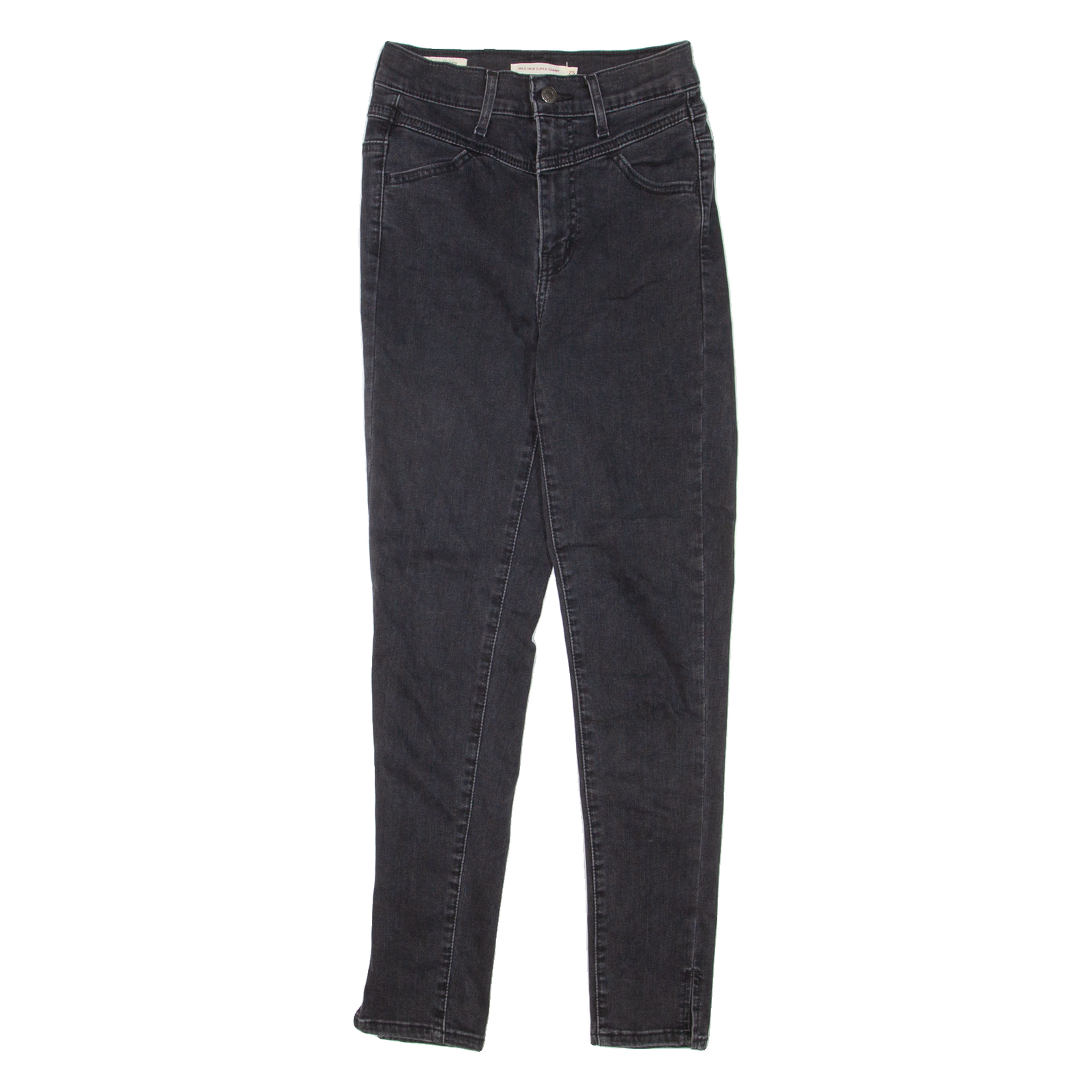 LEVI'S Mile High Premium Womens Jeans Black Slim Skinny W25 L27 Refurbished - N/A refurbished available on Cerqular